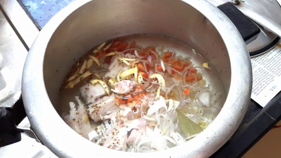Put all ingredients into the pressure cooker