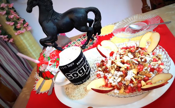 Healthful Sweet poha (sweet beaten rice)