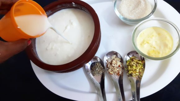 , put curd, milk and sugar