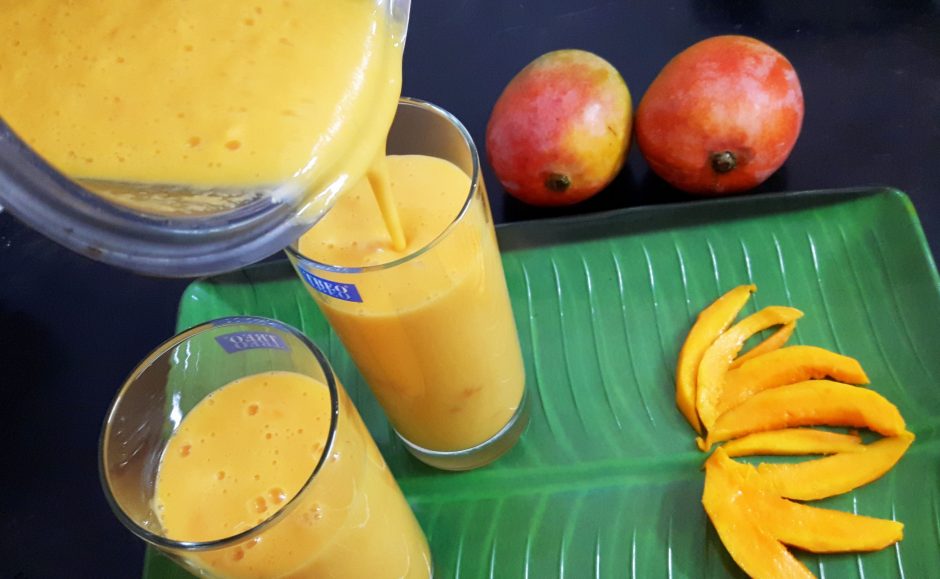 Sweet mango lassi (sweet mango yogurt drink) – Indian Cooking Manual