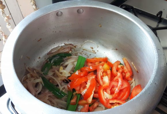 Add chopped tomatoes