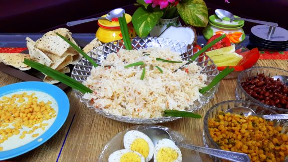 Coconut milk pulao (Thengai pal pulao)