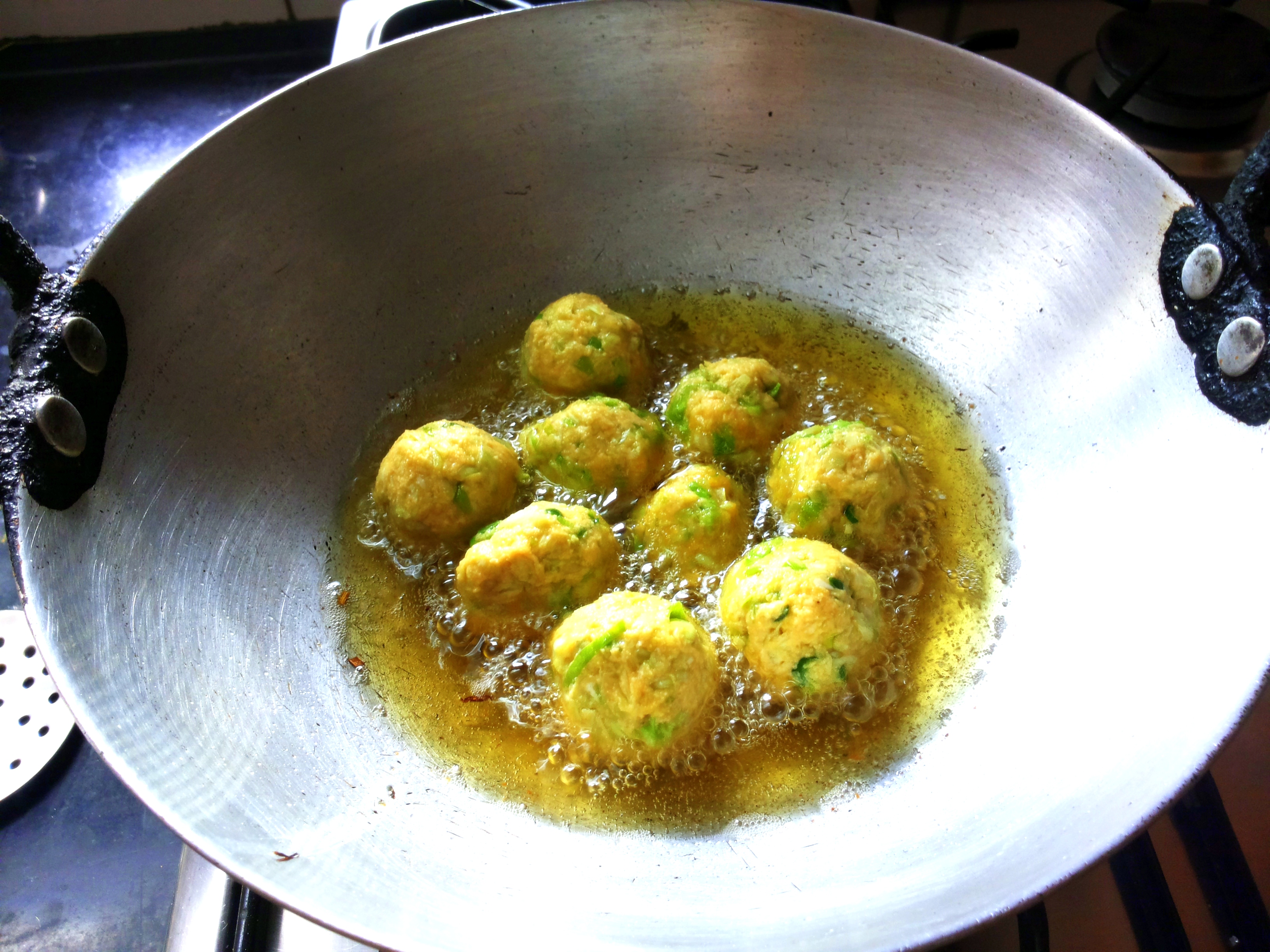 Deep fry the kofta