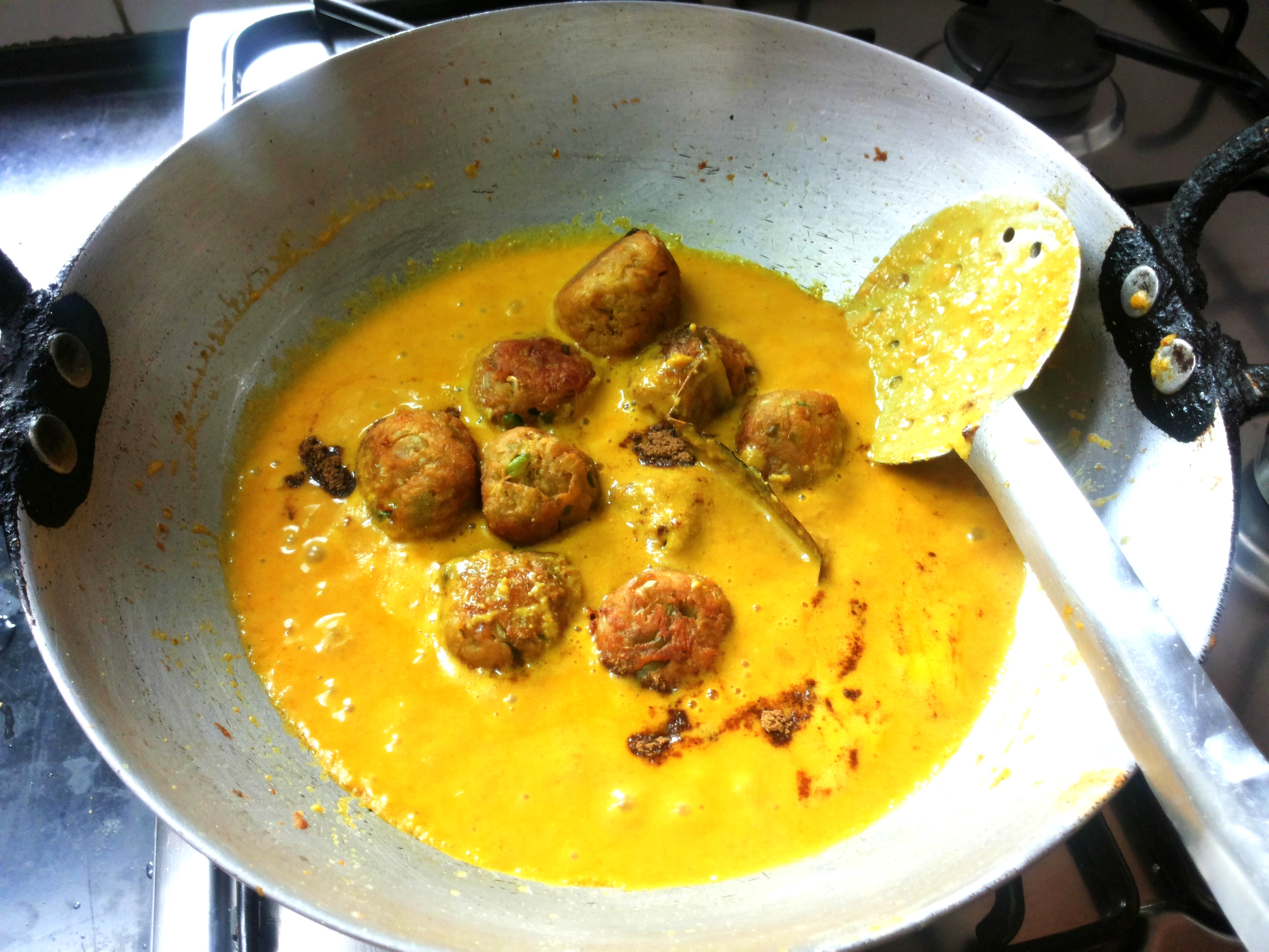 Add fried kofta