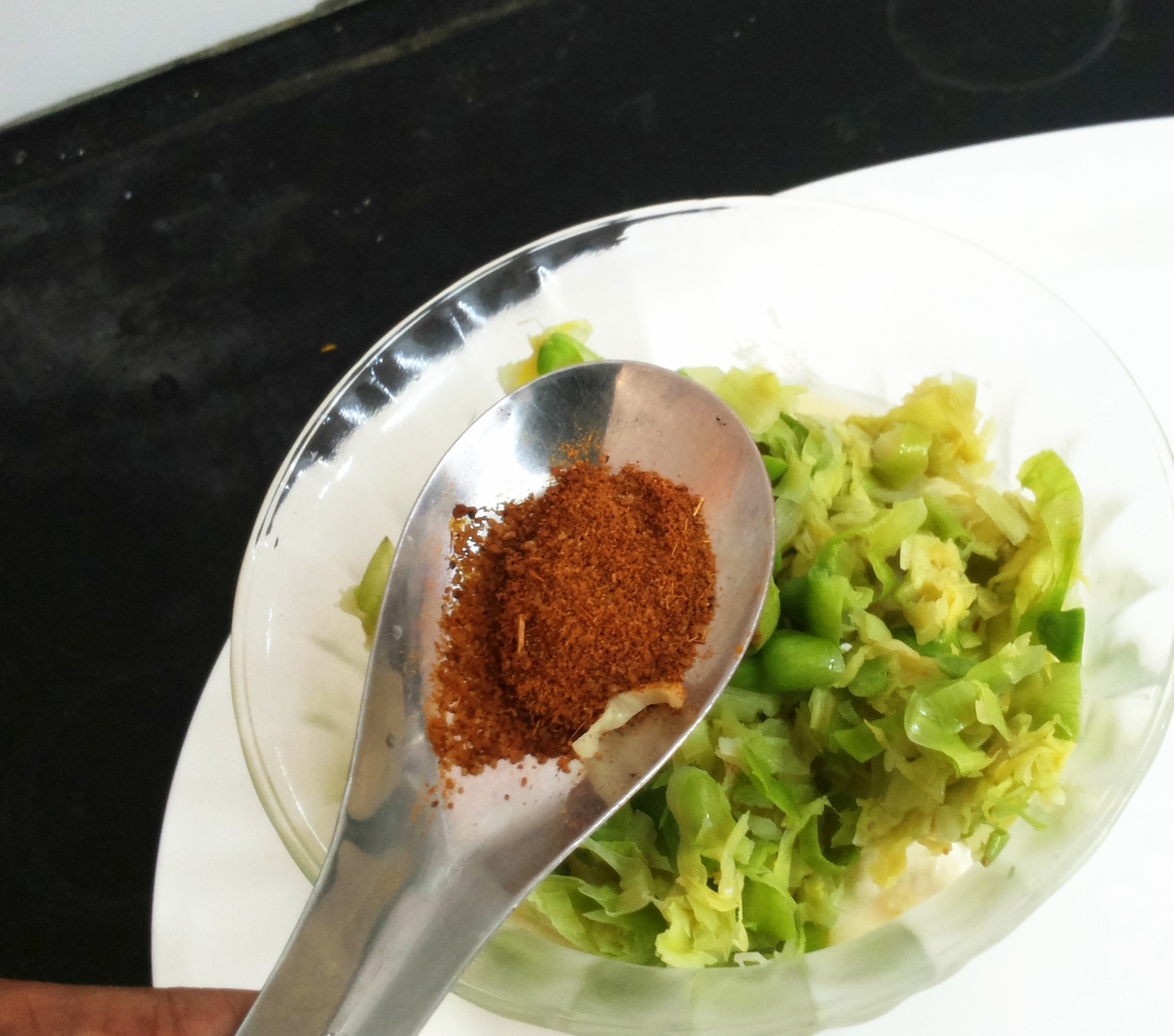 . Put the curd, salt, cumin powder