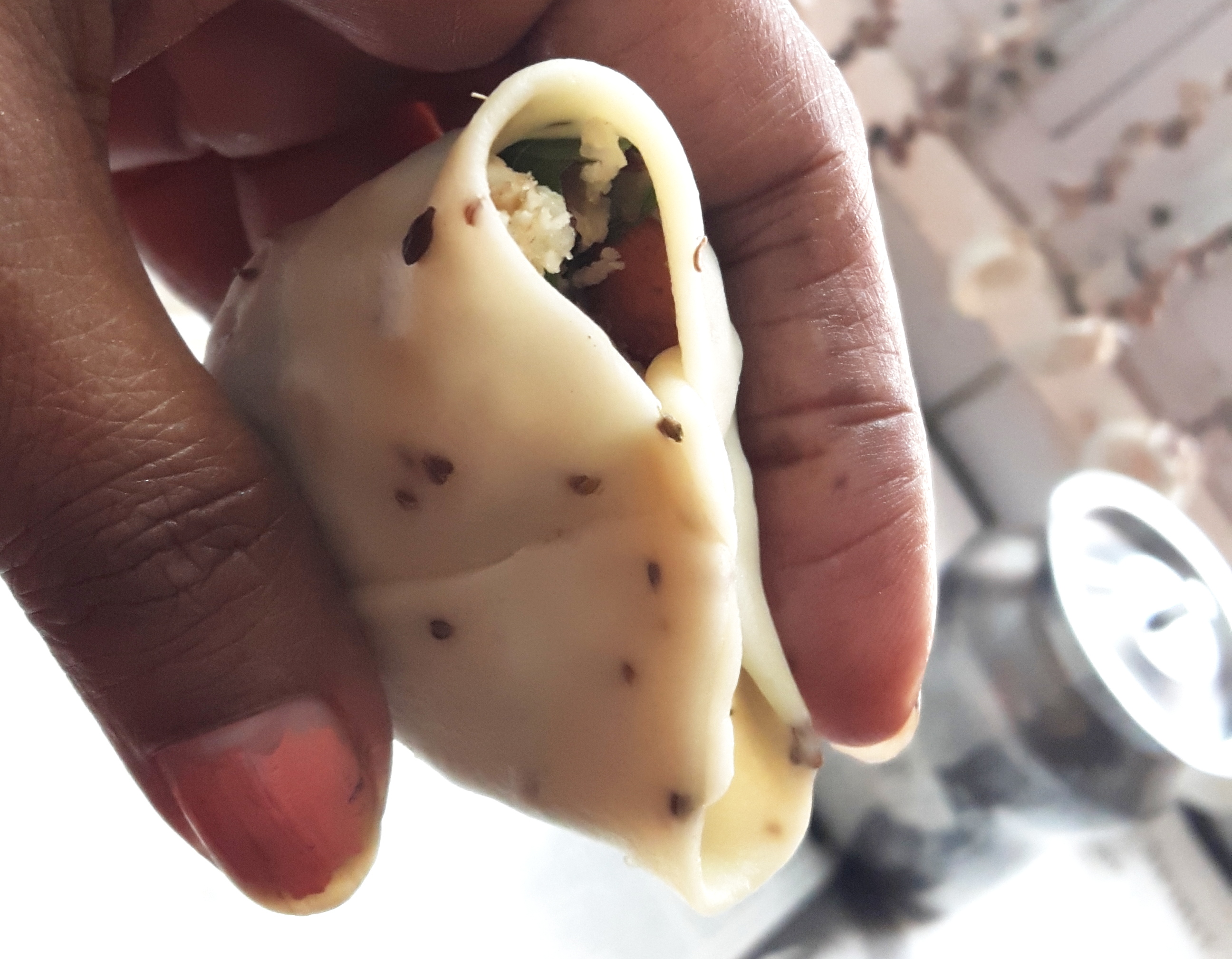 Place stuffing in this cone give one pleating