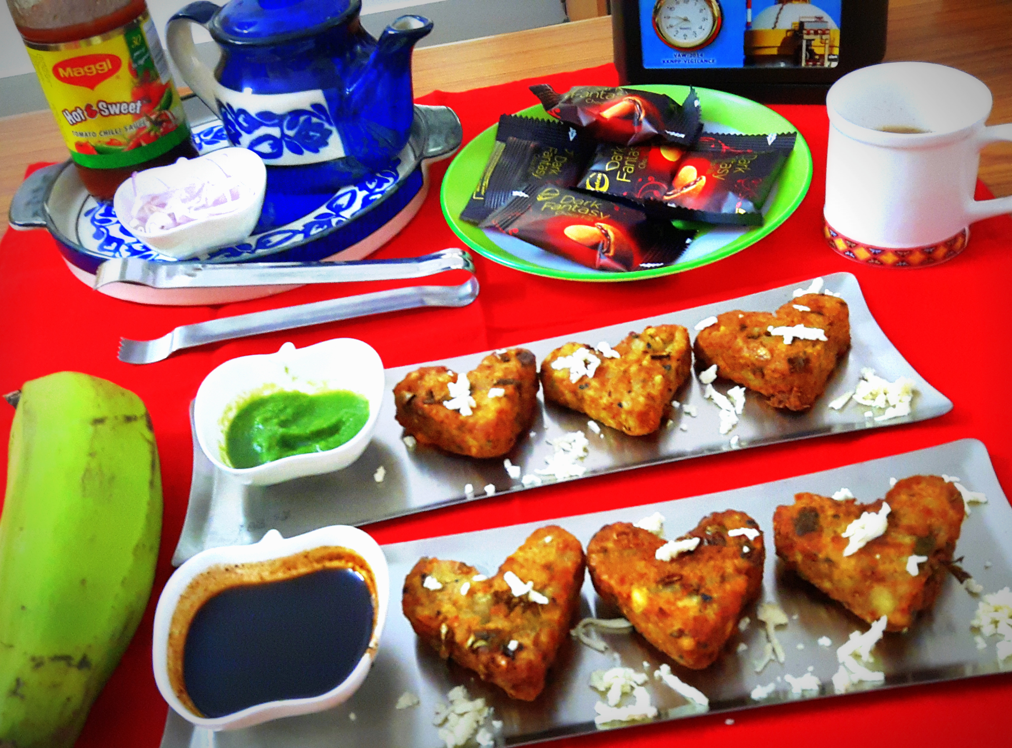 Raw banana paneer cutlet