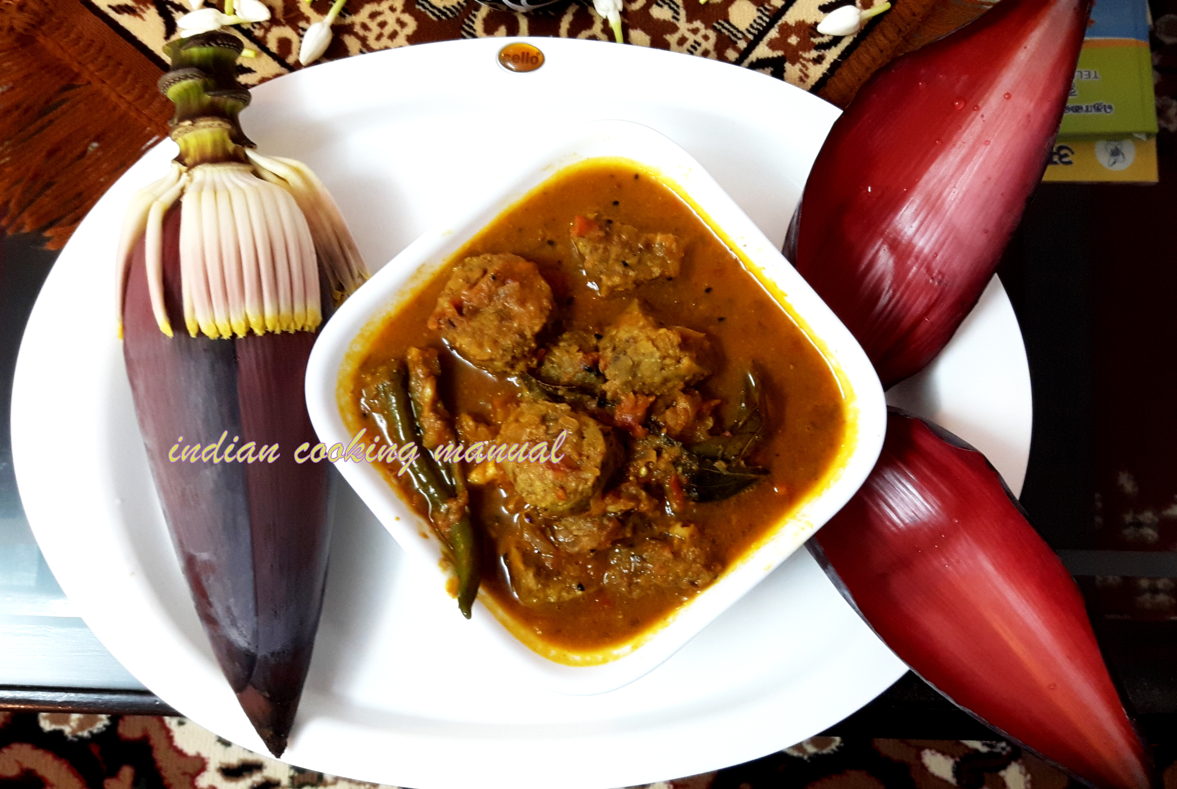 Banana flower Gatte ka masala