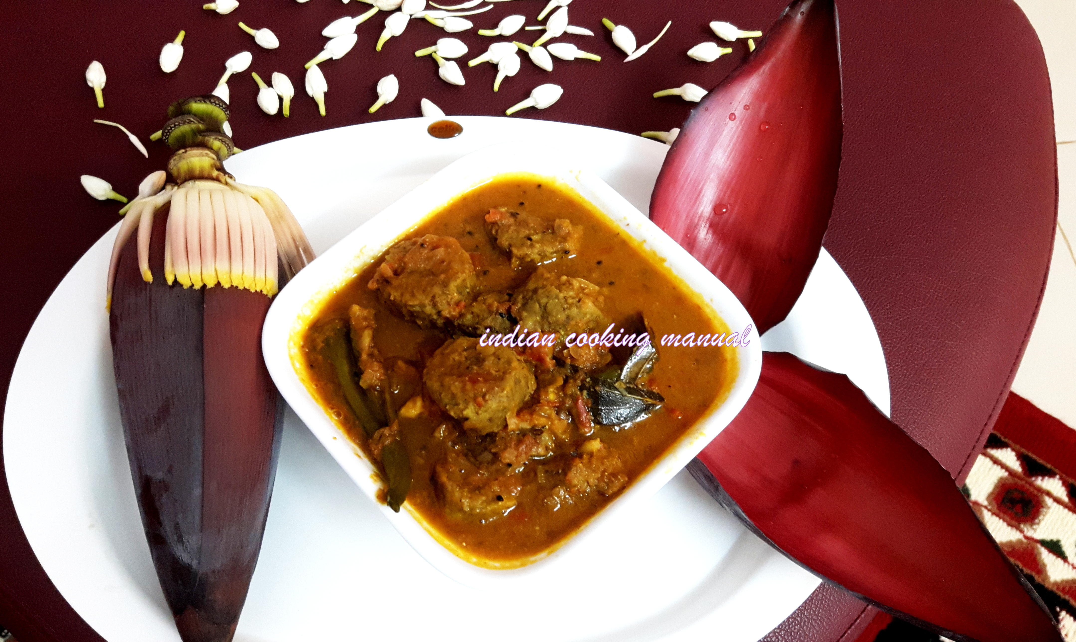 Banana flower Gatte ka masala