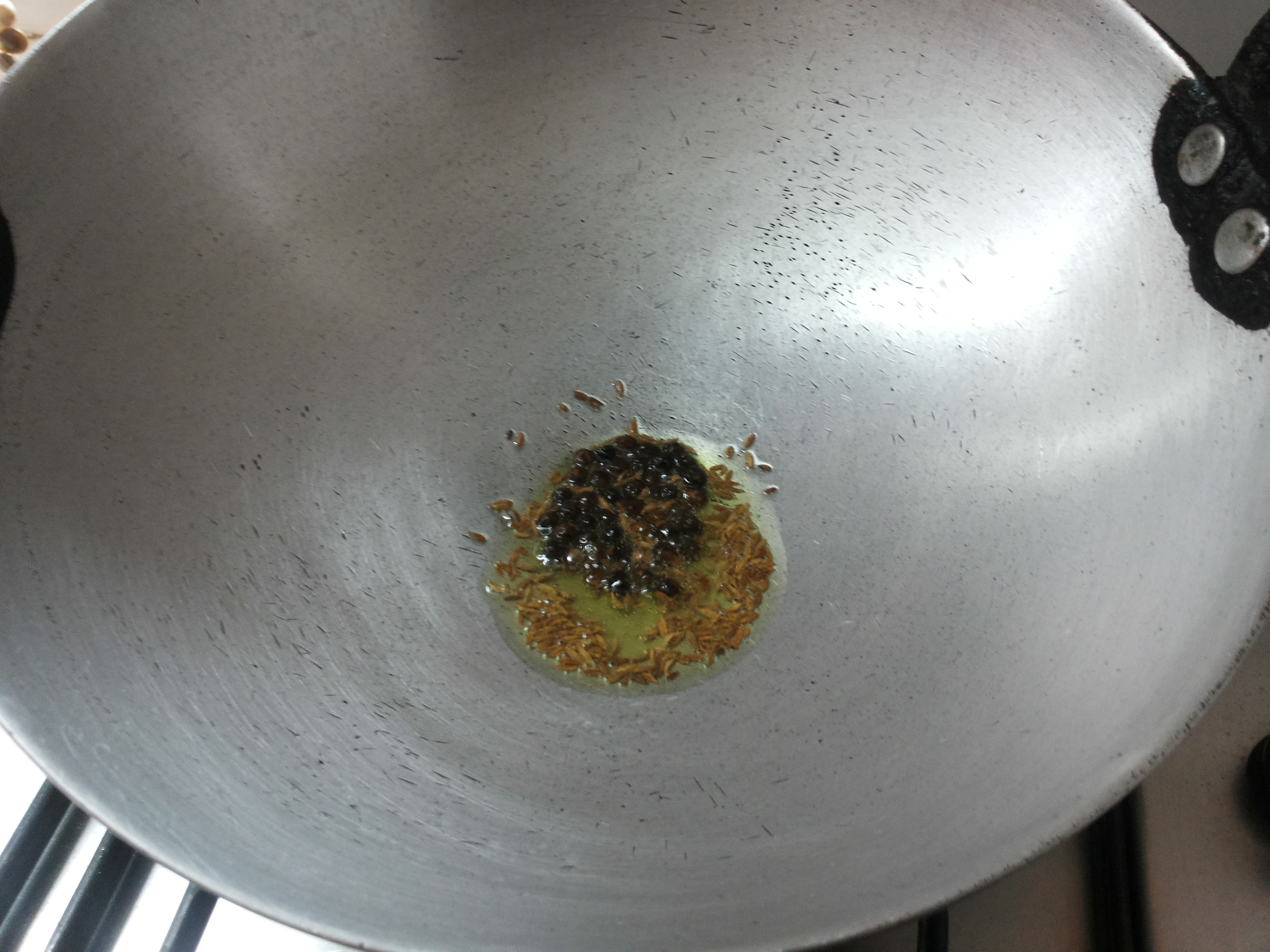 add cumin and black pepper