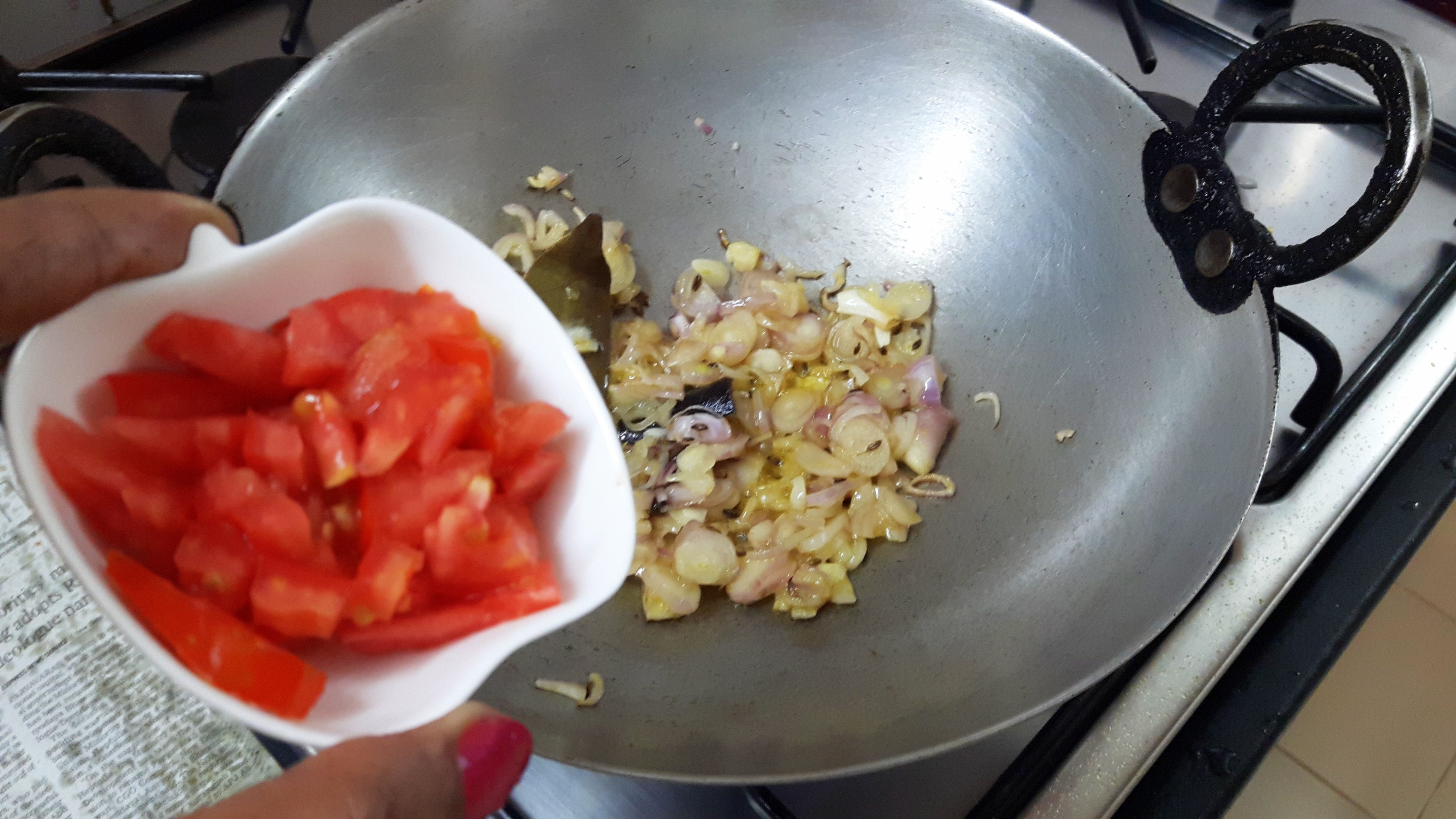 Add chopped tomato