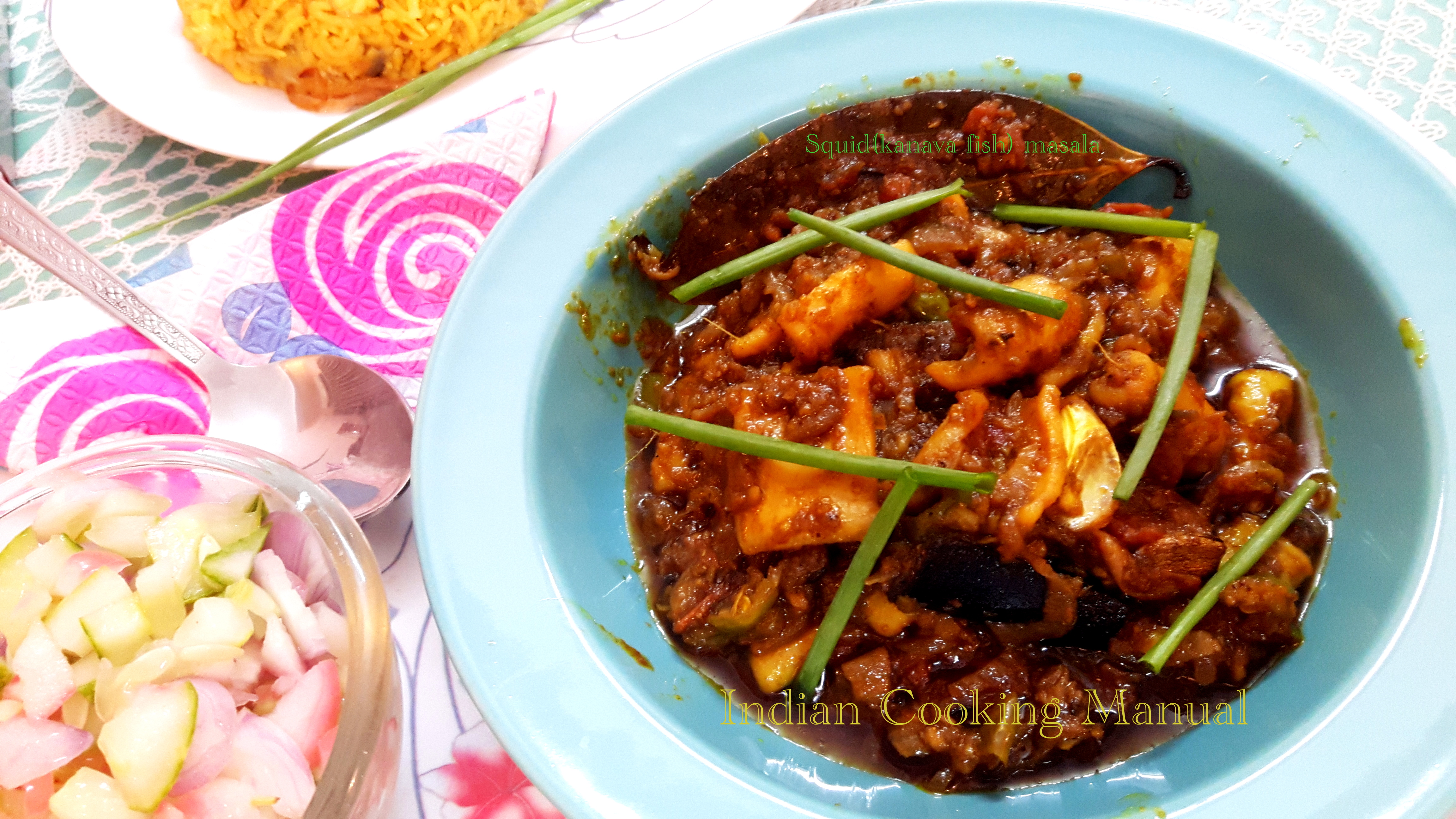 Squid (kanava fish) masala