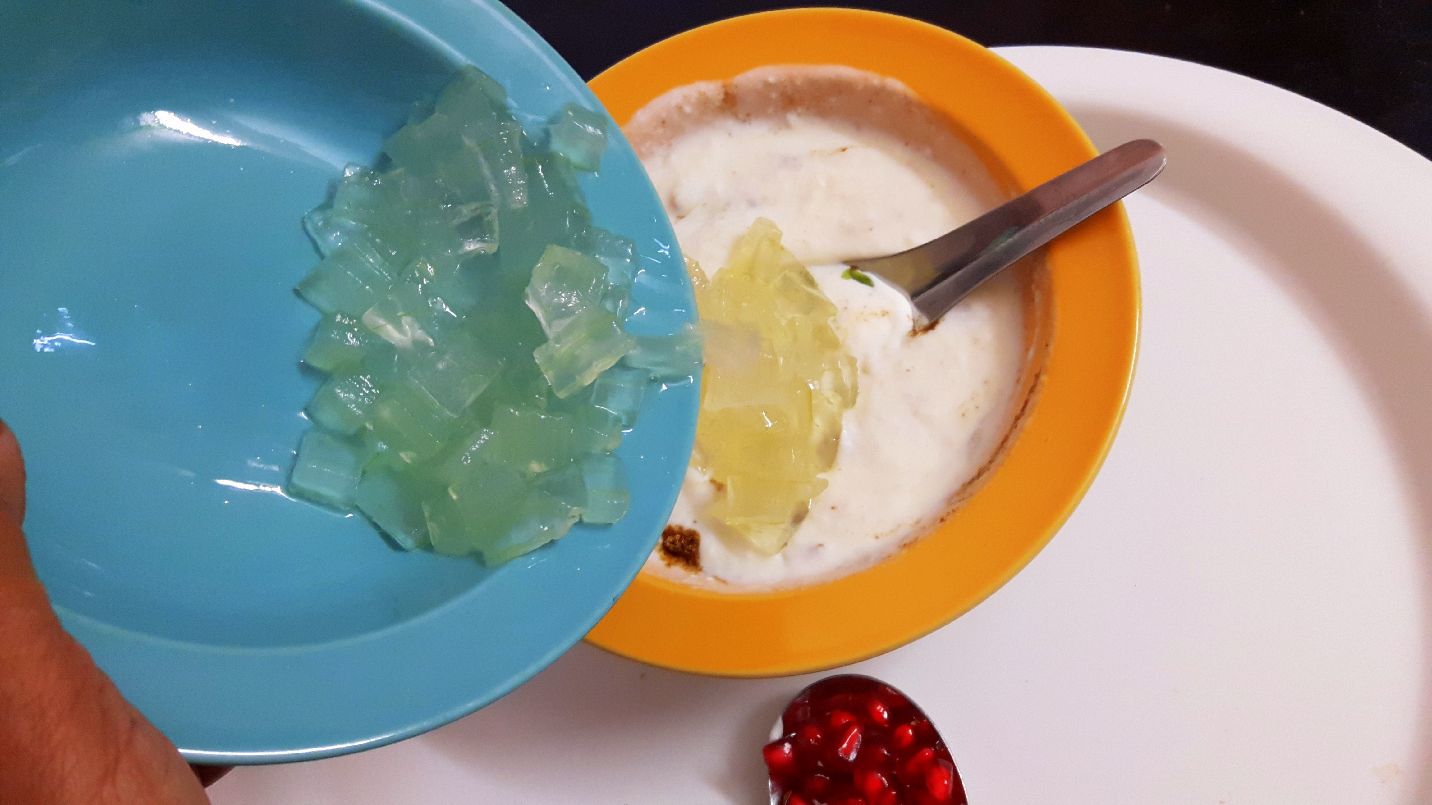 Add aloe Vera pieces