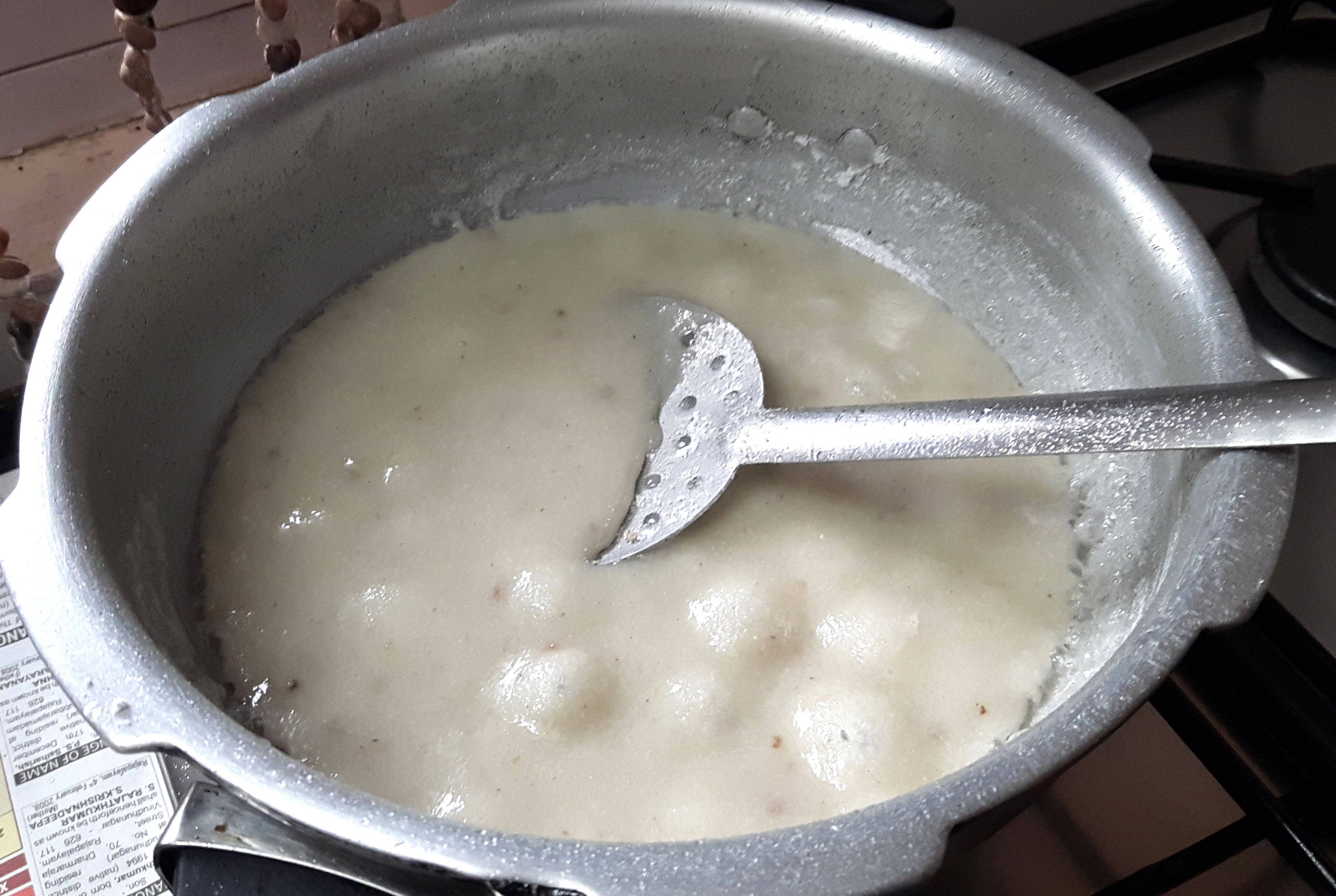 mixture starts boiling
