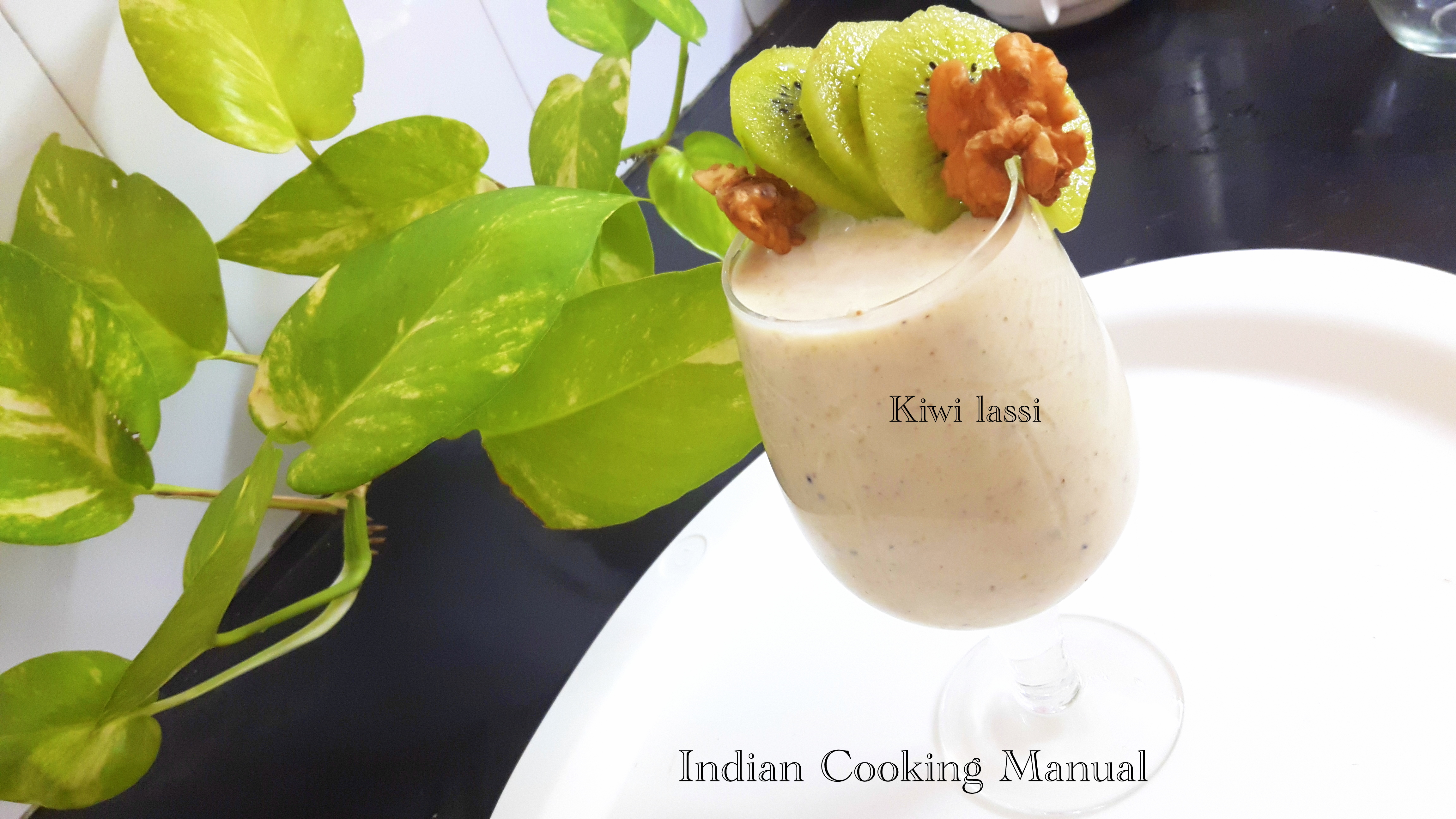 Kiwi lassi (curd/yoghurt based drink)