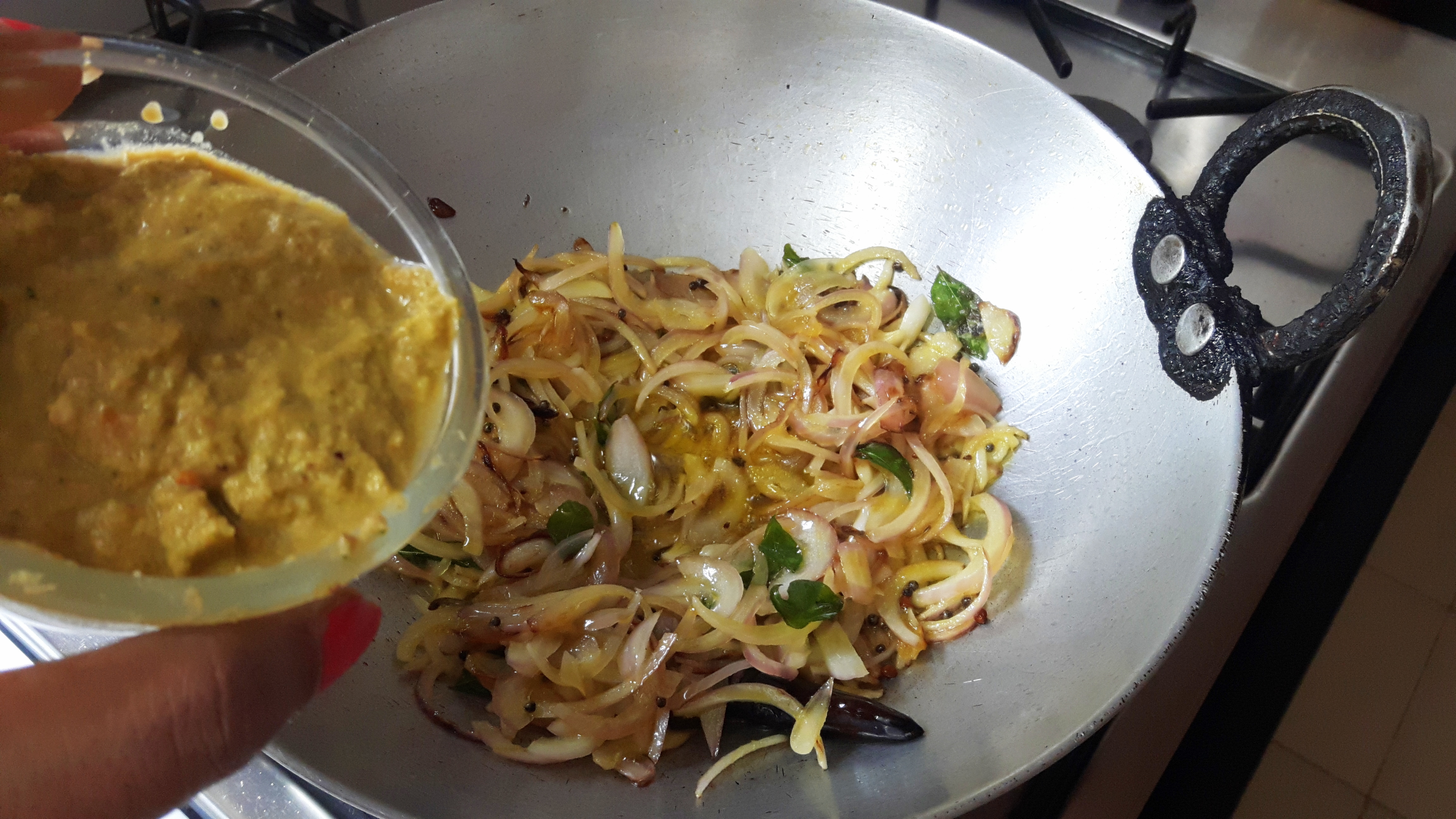Add prepared paste