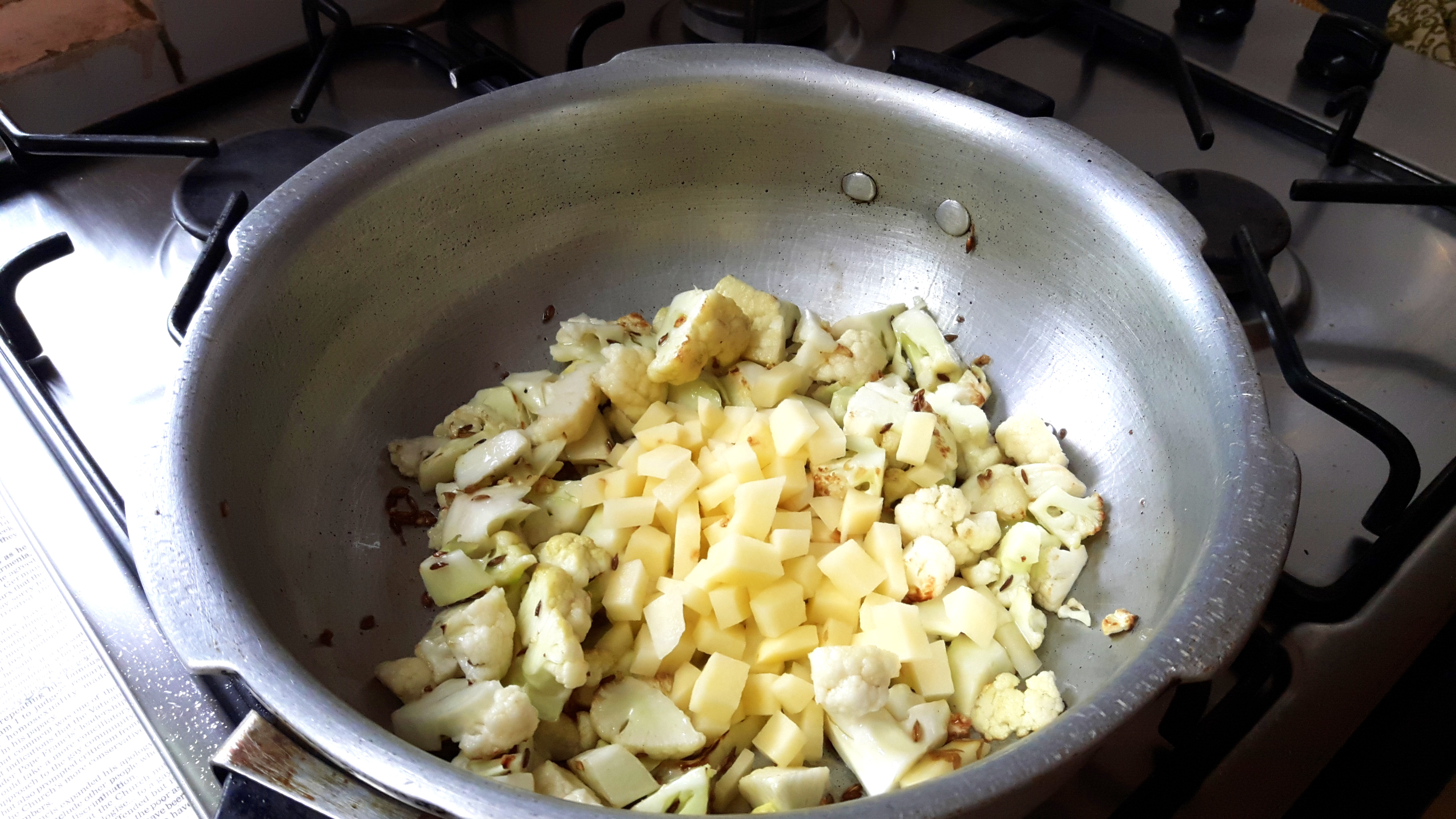 add potato, carrot, onion, capsicum
