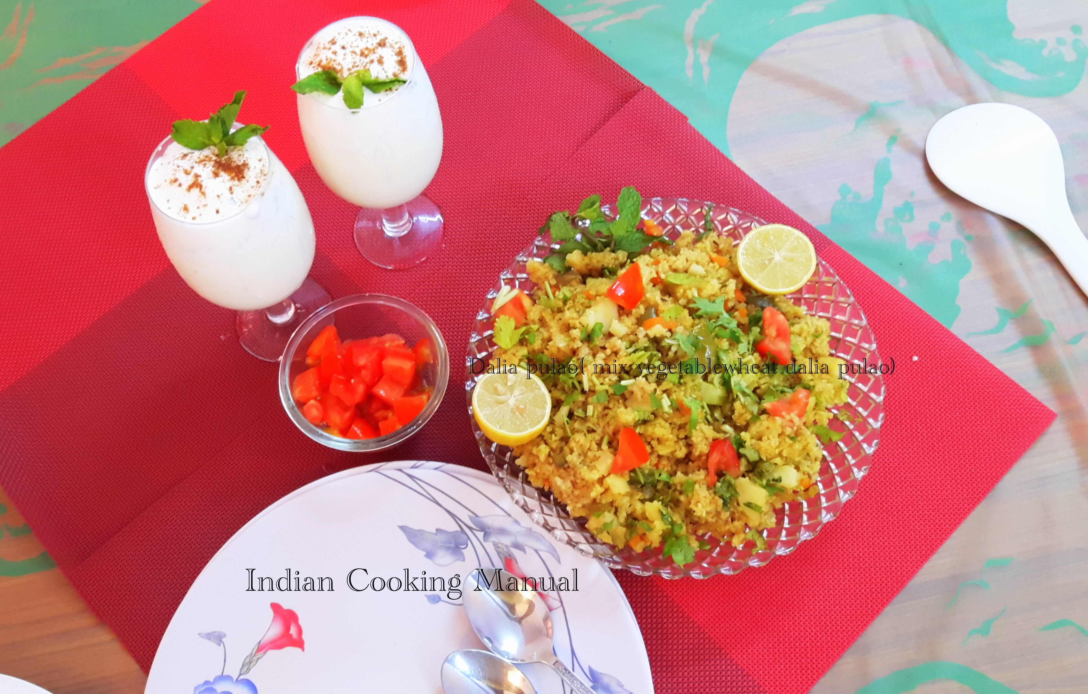 Wheat Dalia pulao (Mix vegetable wheat Dalia pulao)