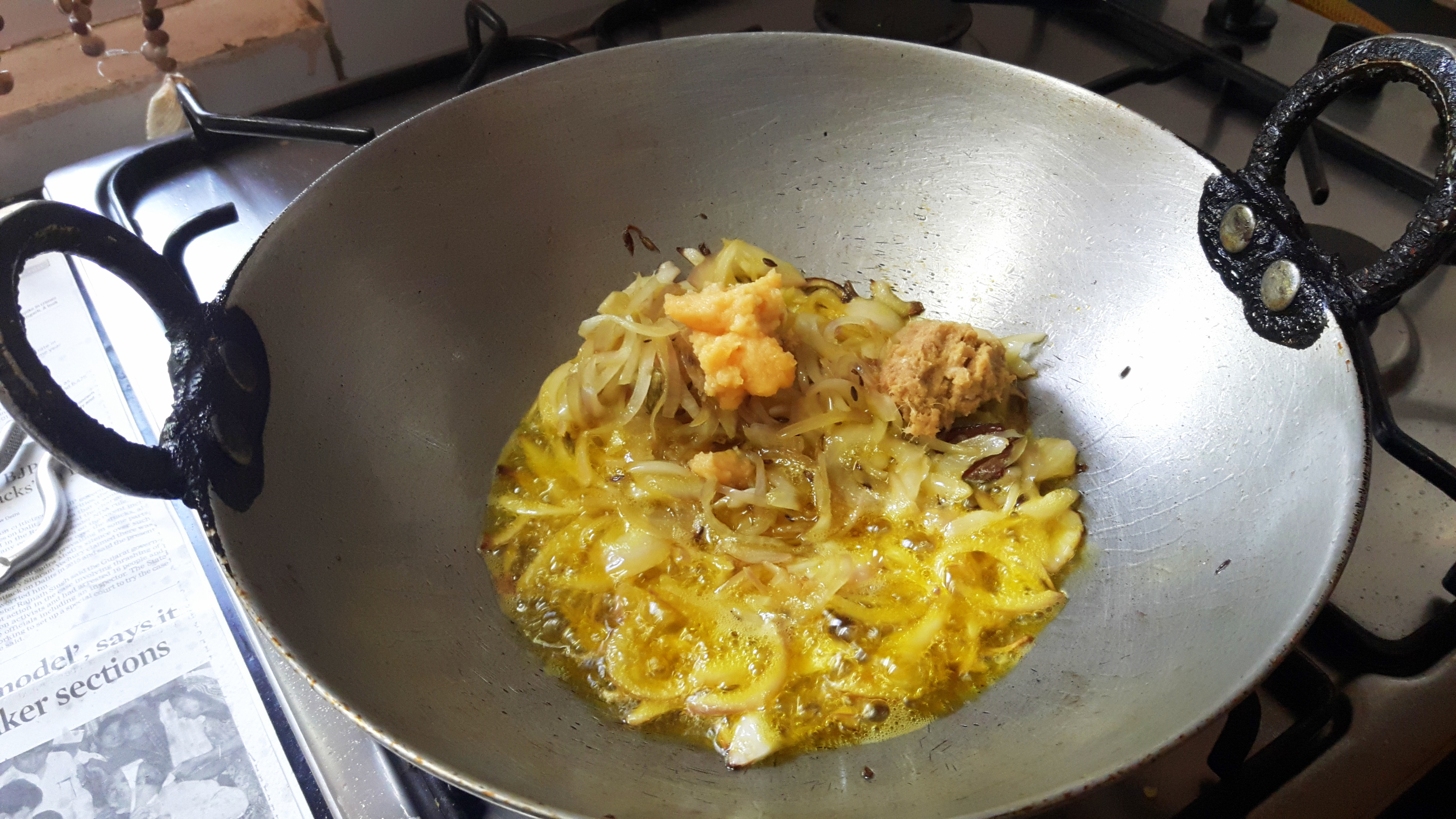 add ginger and garlic paste