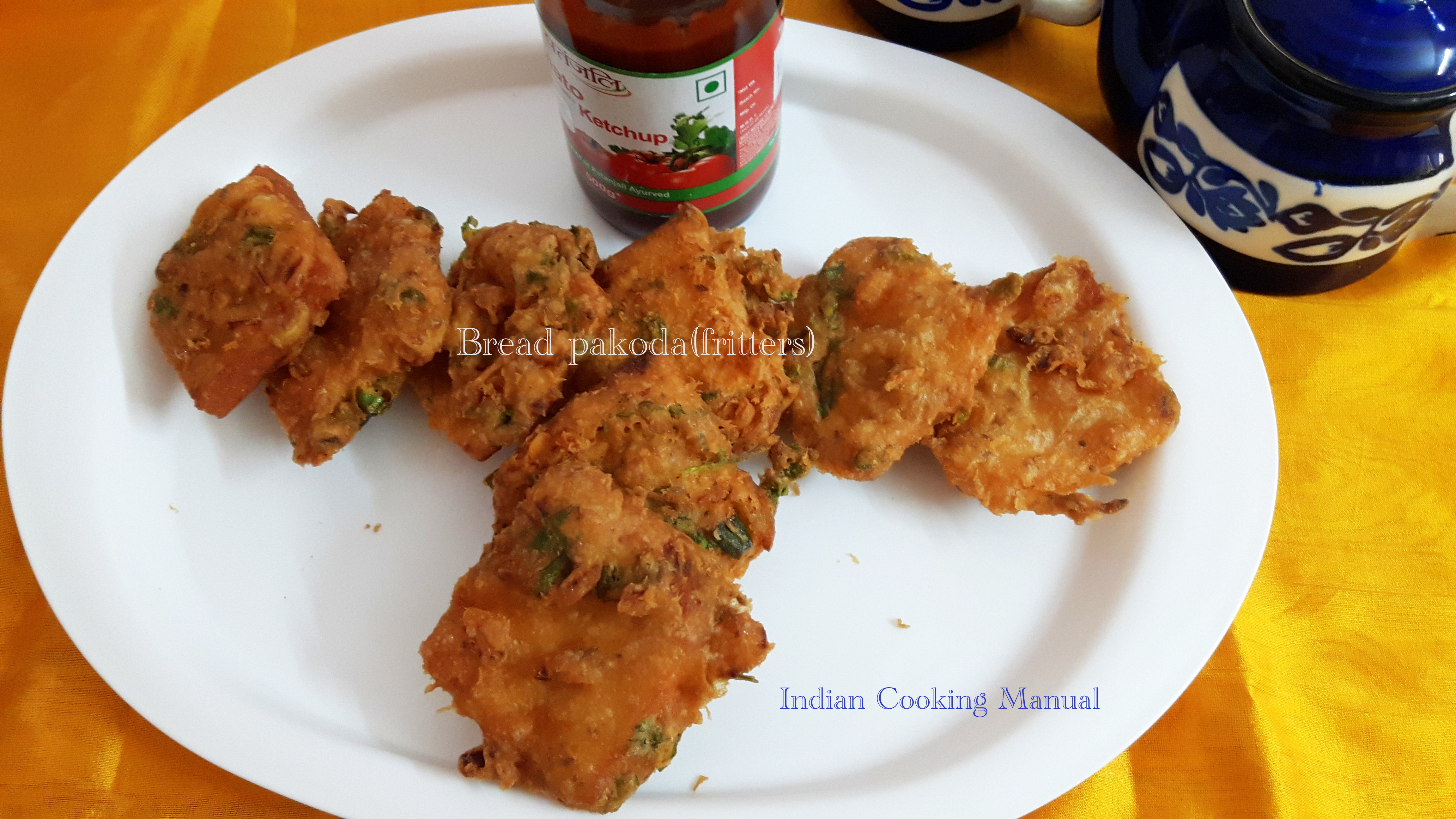 Bread pakoda (bread fritters)