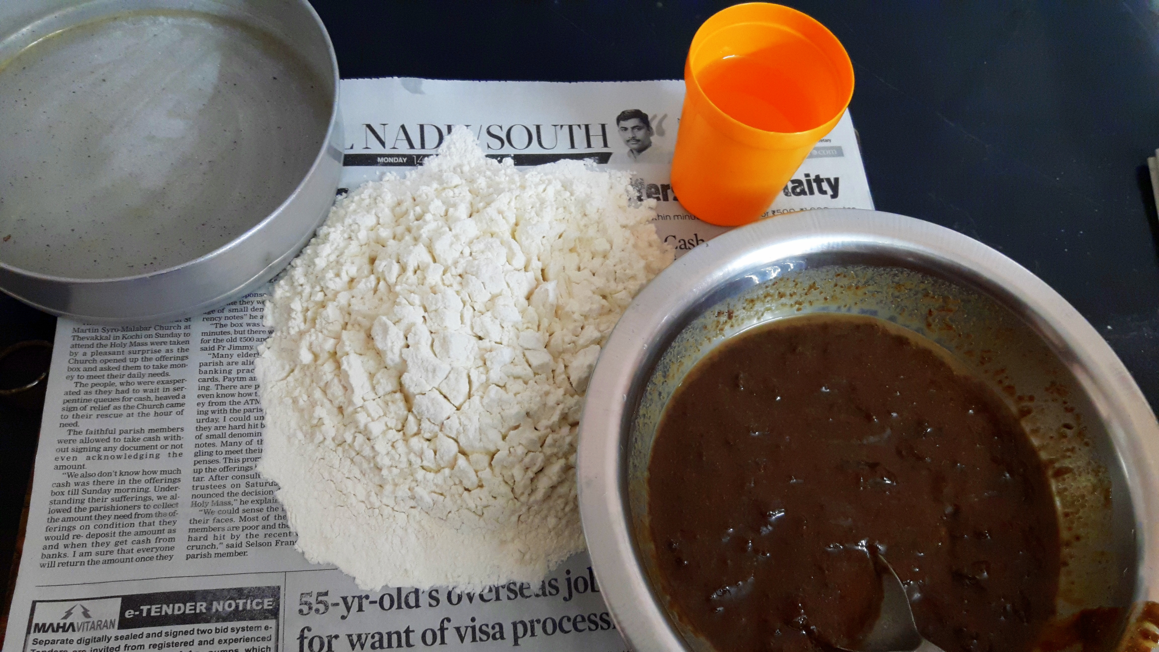 Sieve Maida and baking soda, baking powder and salt