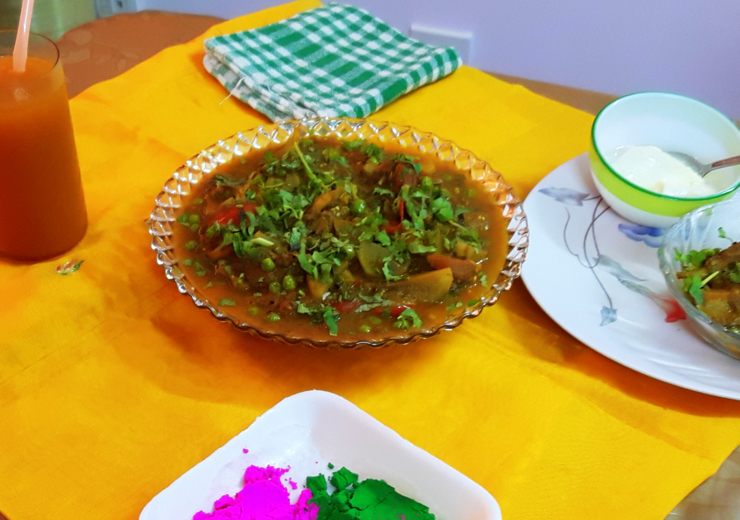 Satarangi sabji (mixed vegetables)
