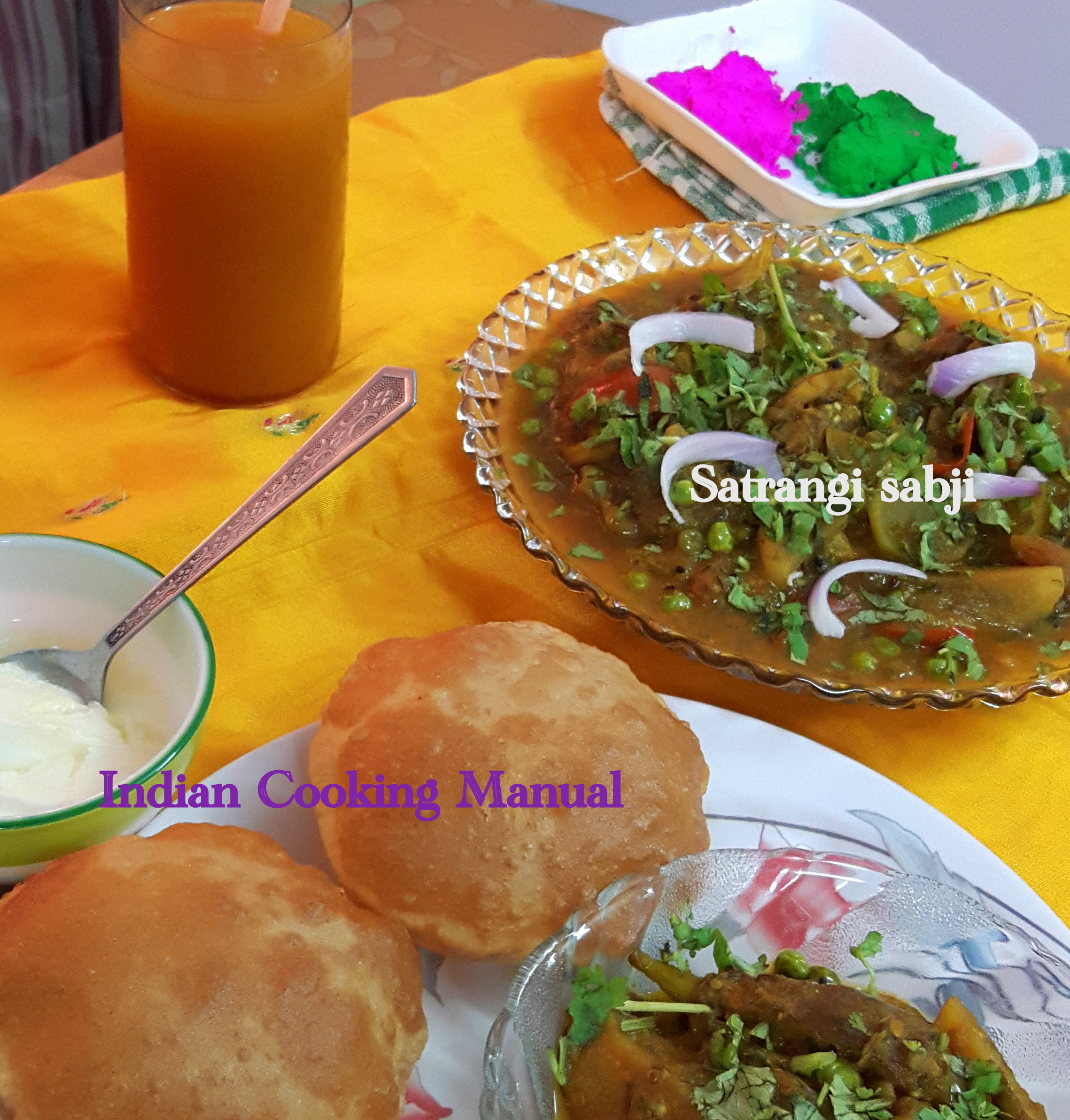 Satarangi sabji (mixed vegetables)