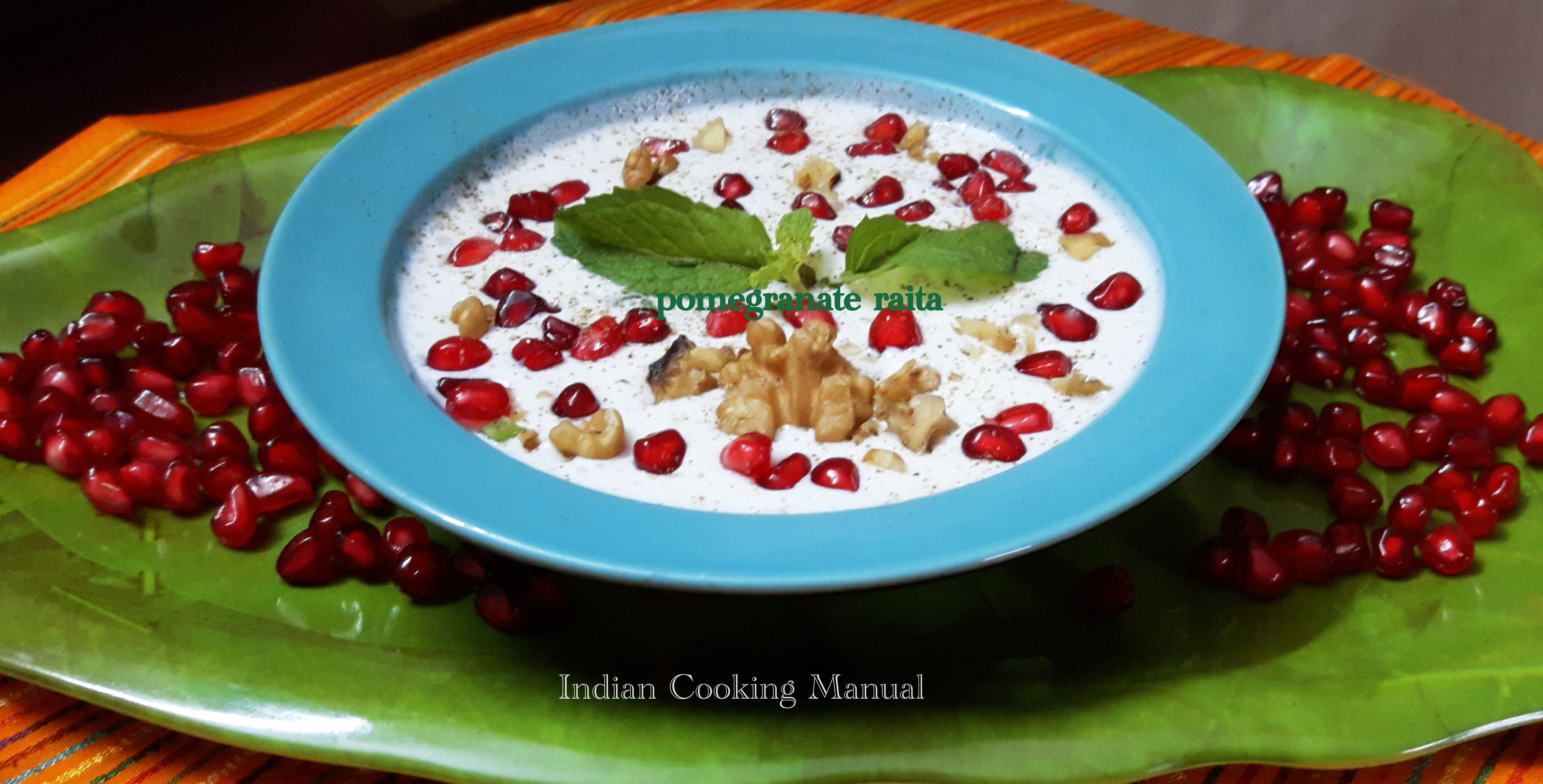 Pomegranate raita