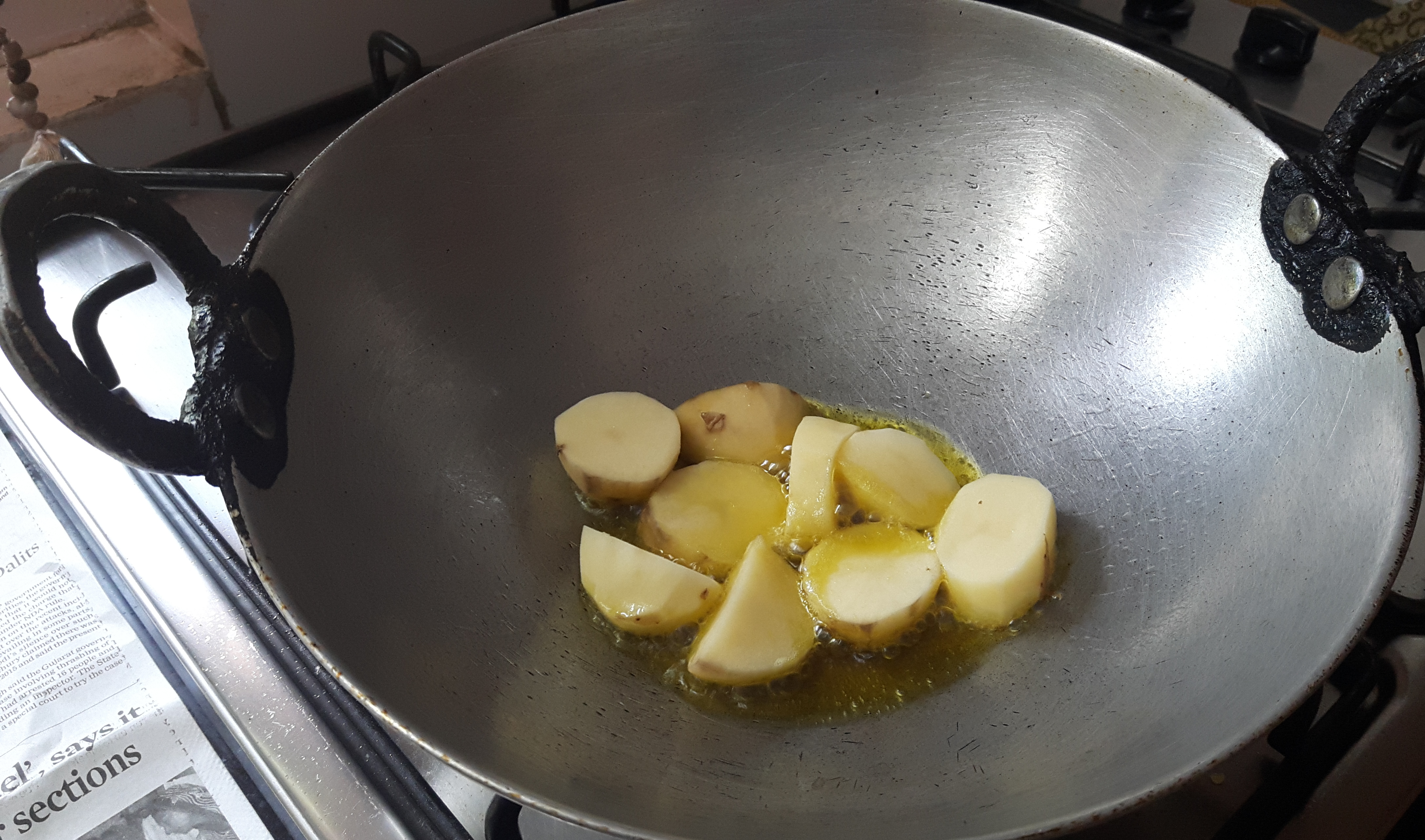 deep fry the potato until get cooked