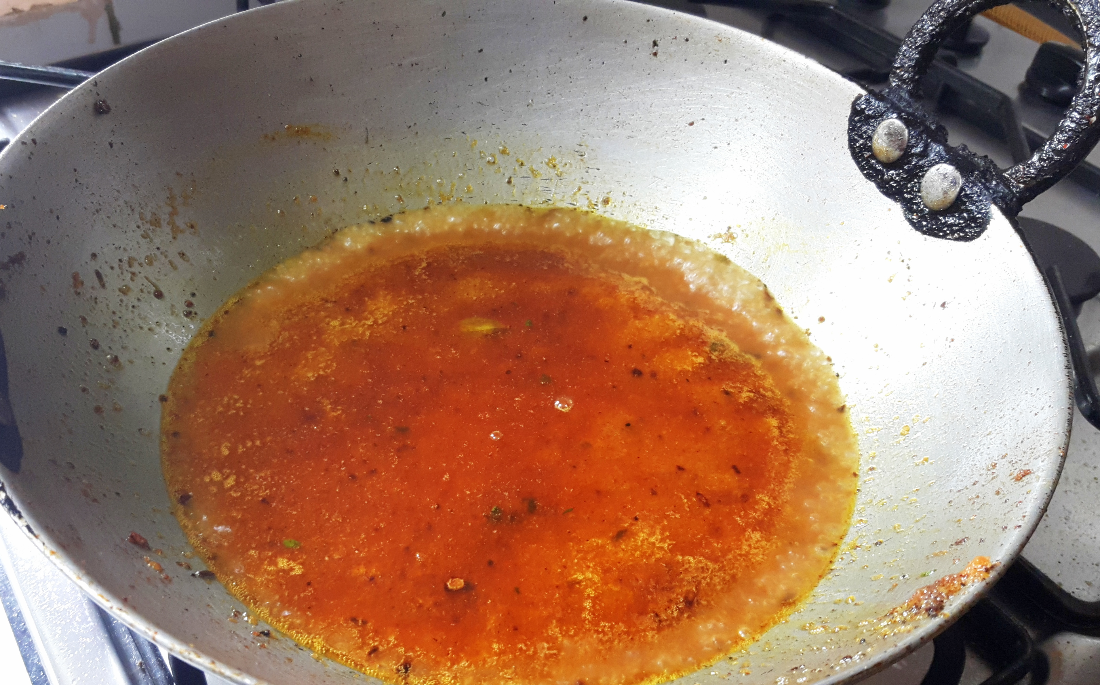 Add required quantity (a cup) of hot water