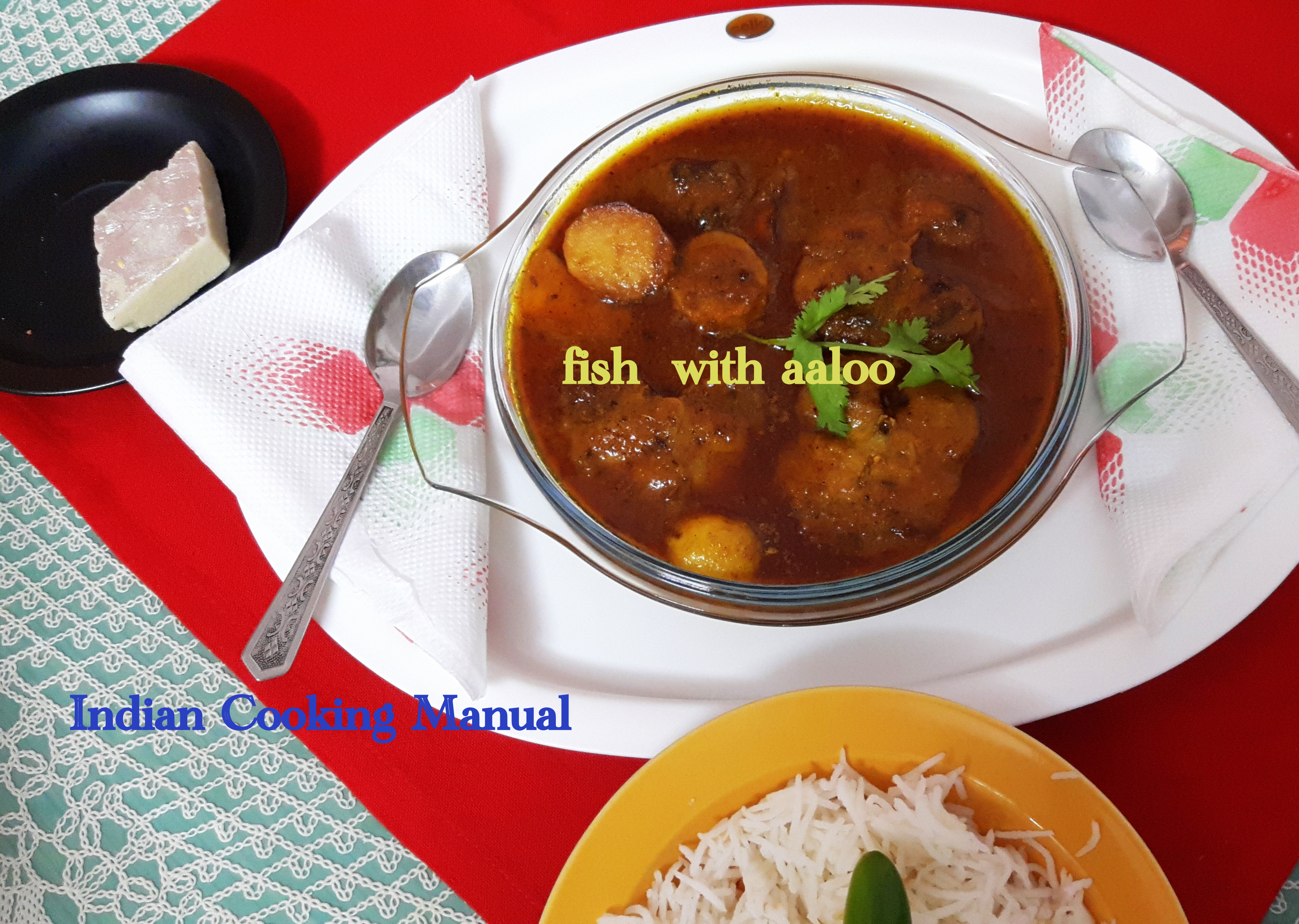 Fish with potato/aaloo