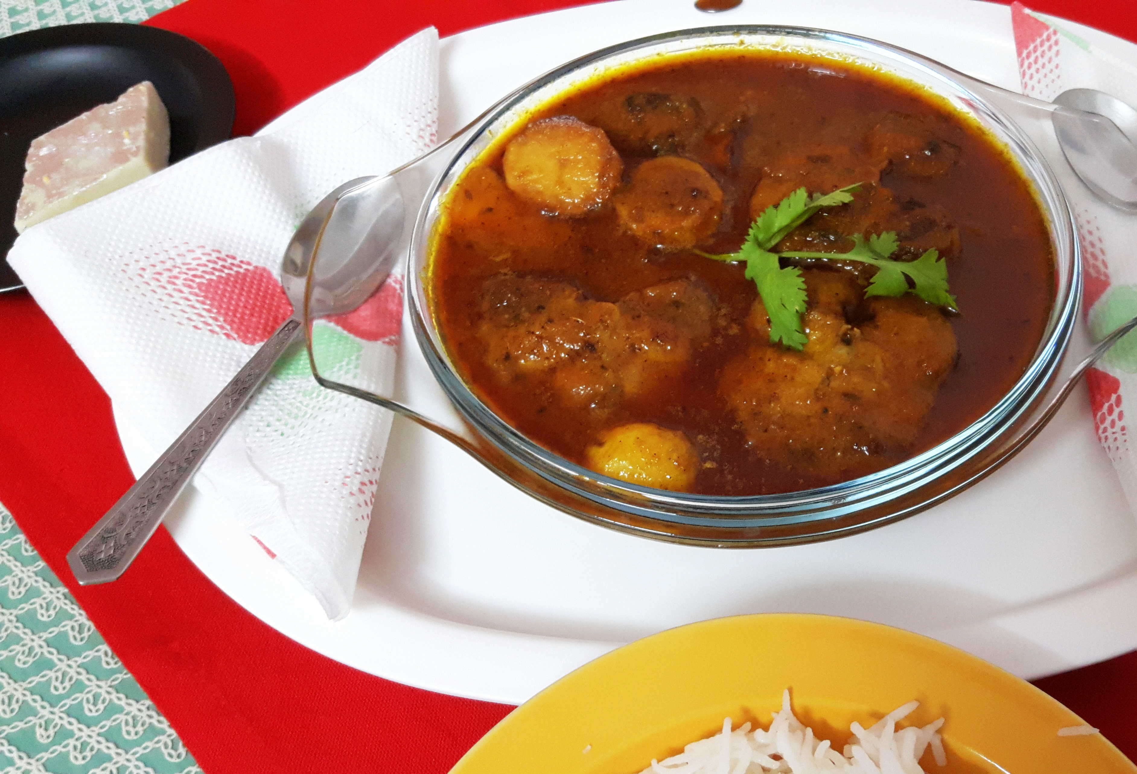 Fish with potato/aaloo