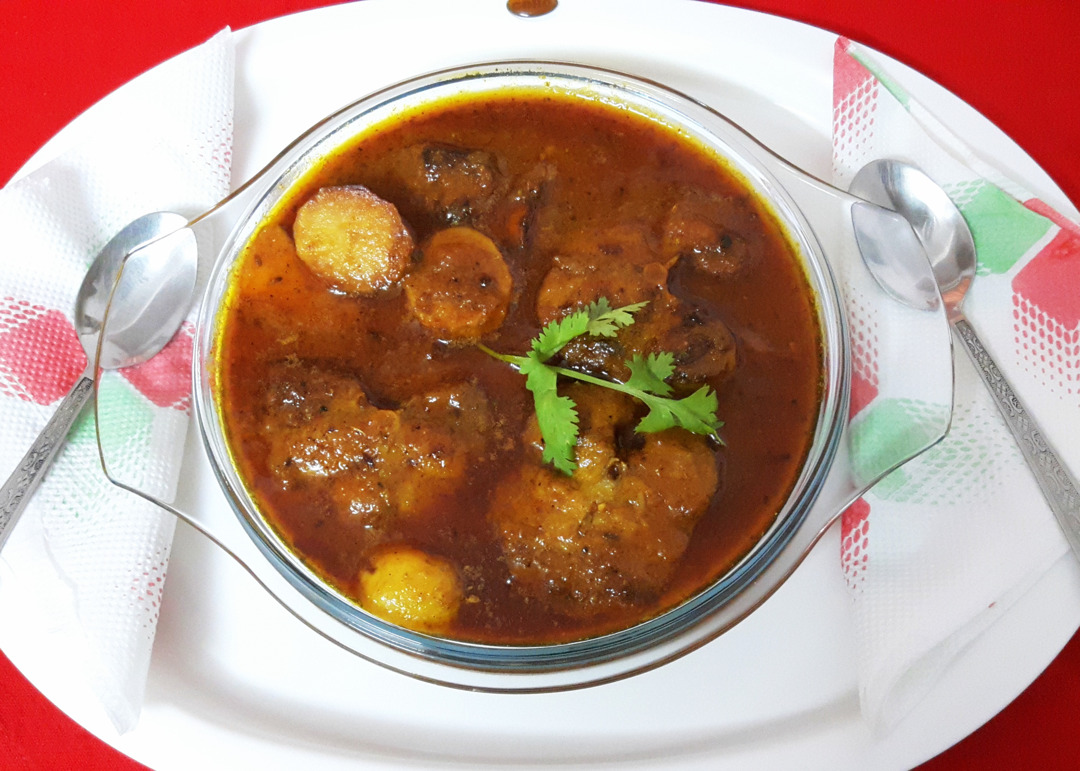 Fish with potato/aaloo