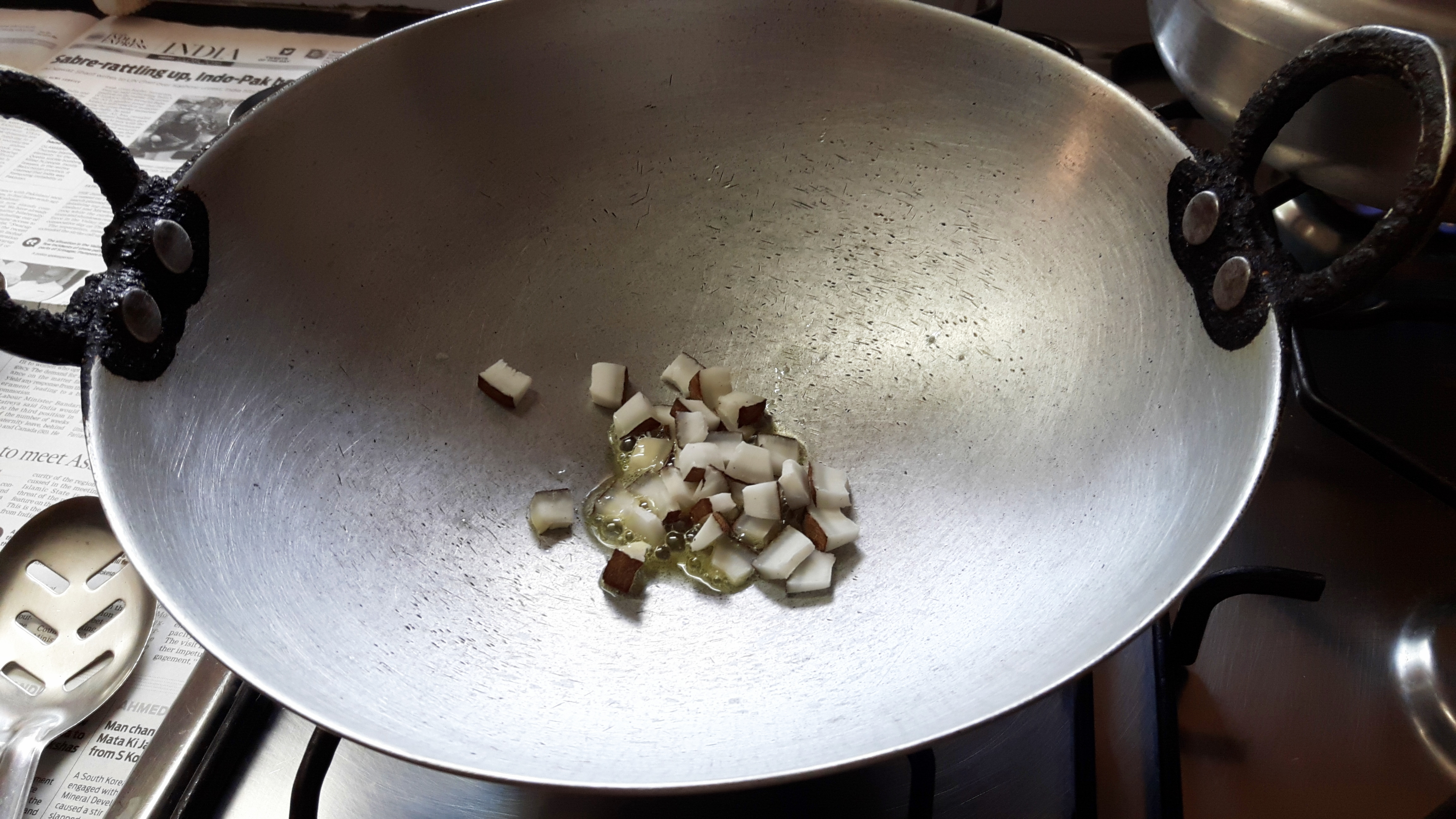 add chopped dry coconut