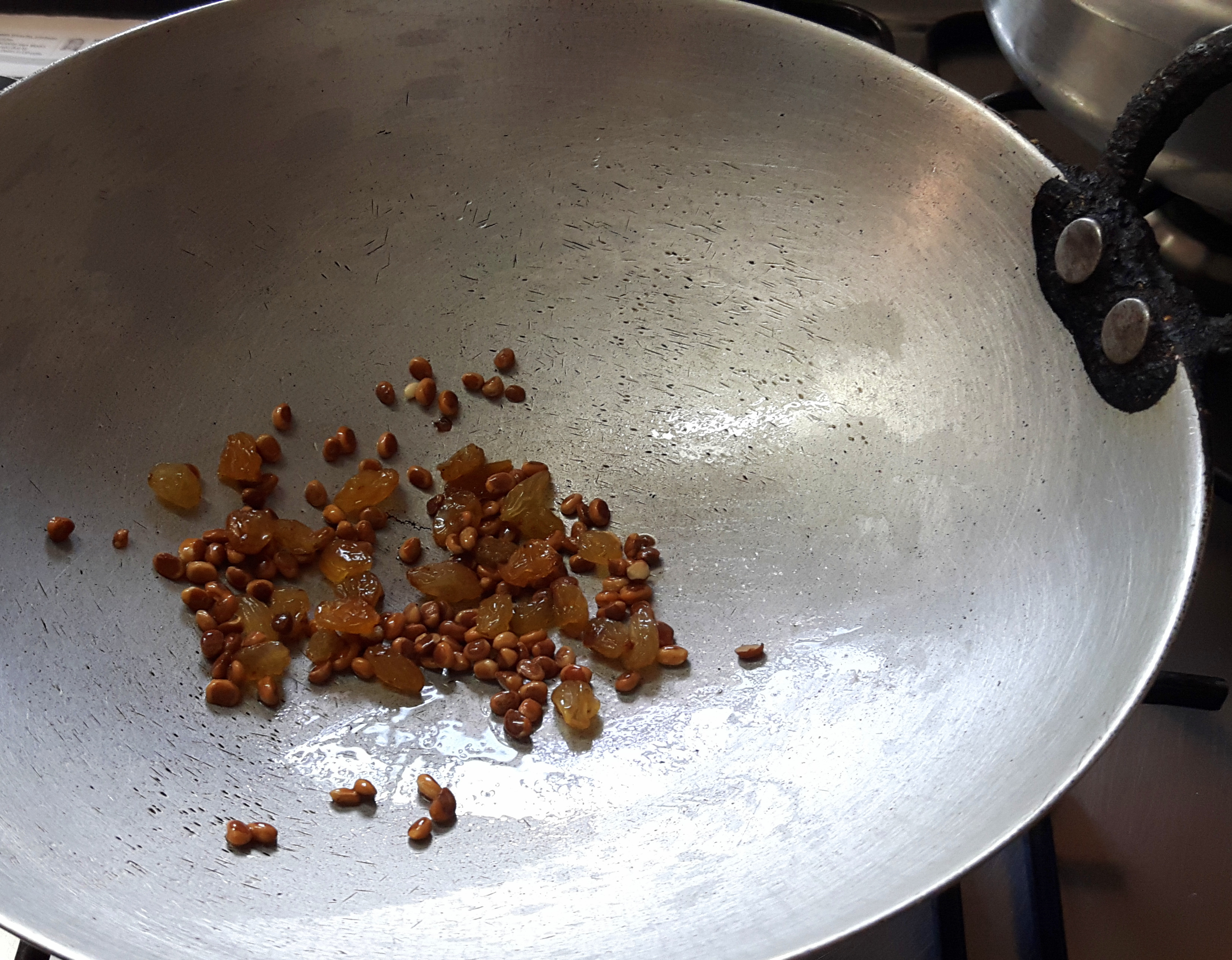 add dry grapes
