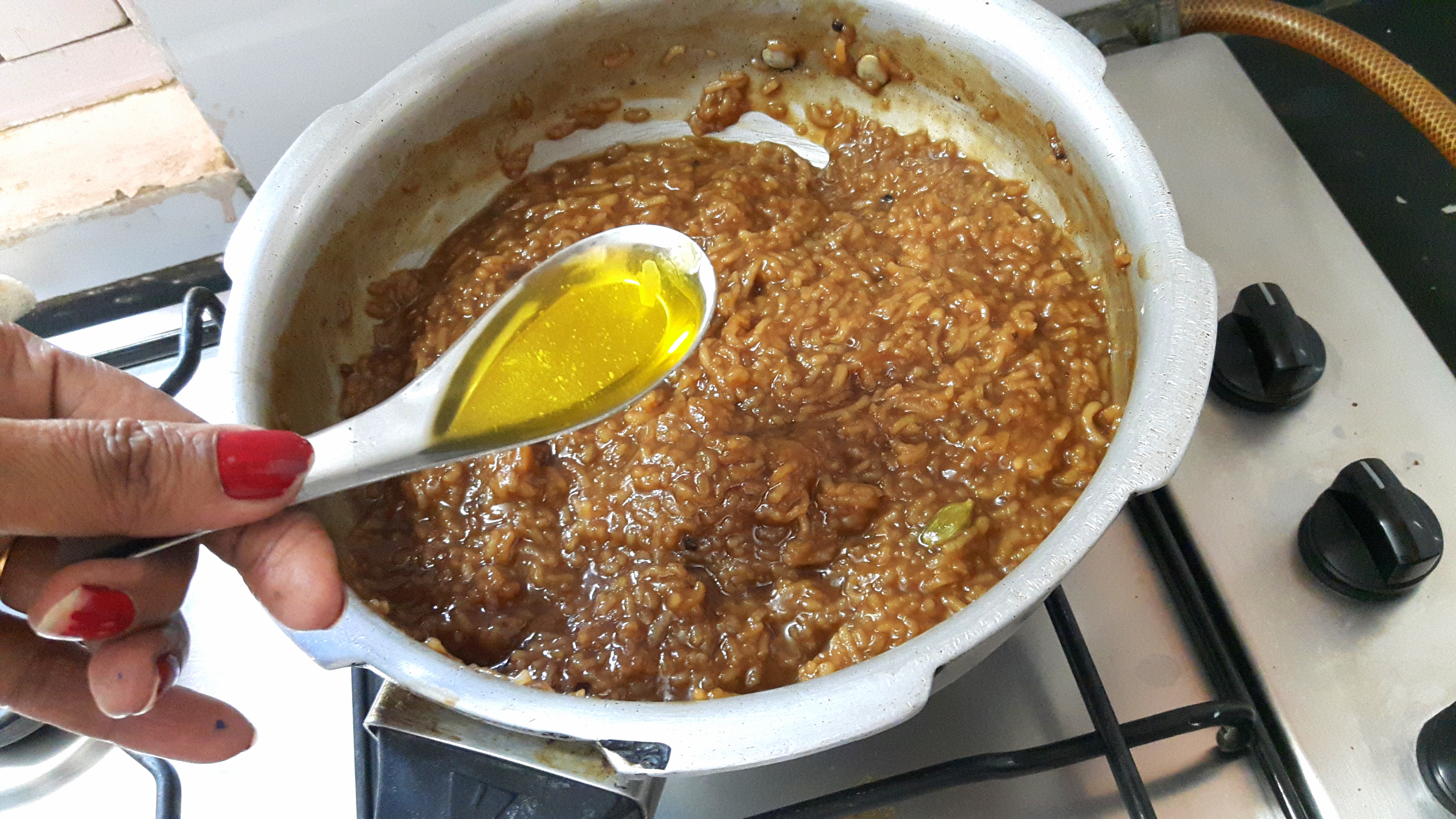 finished it with ghee