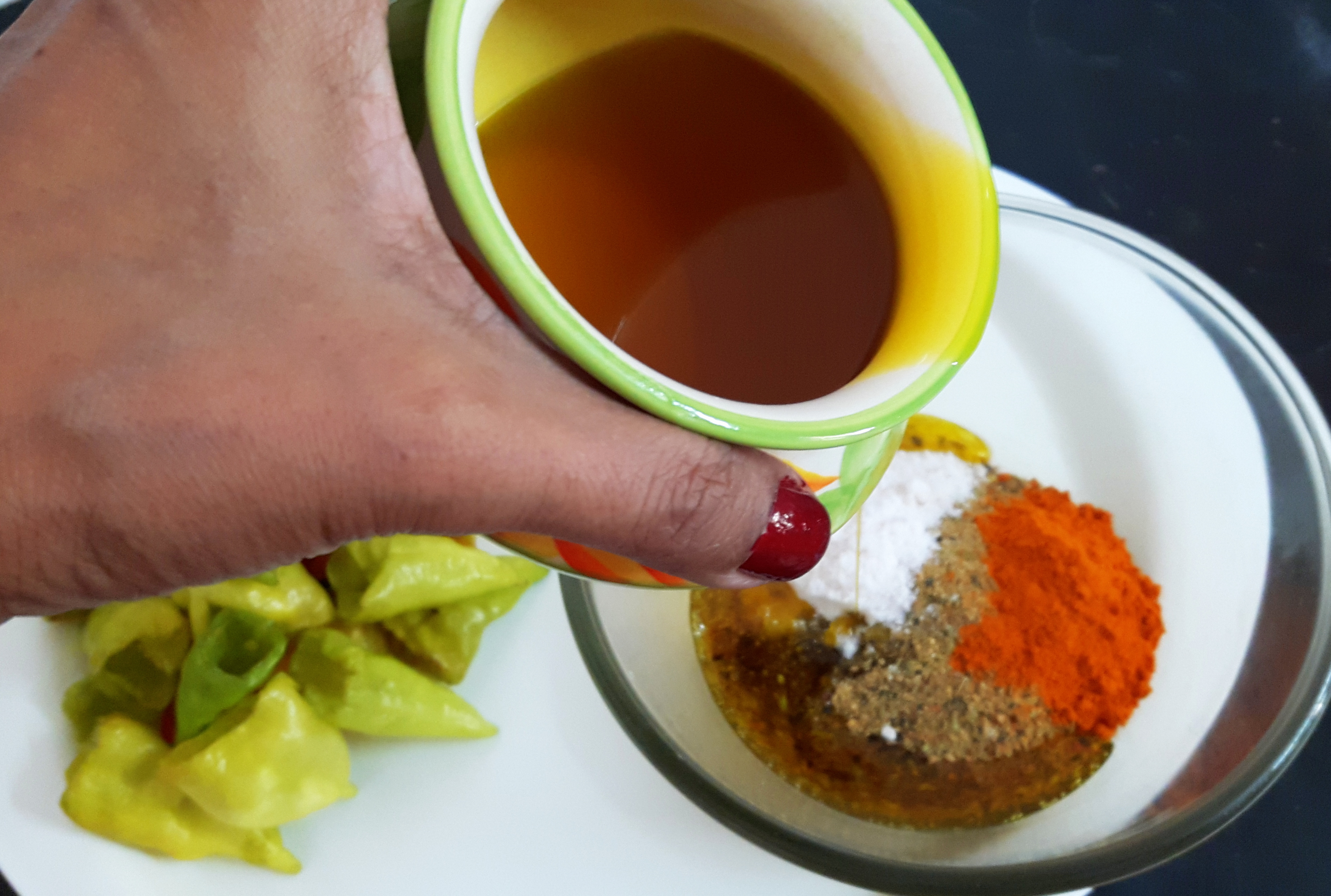 mix well with 70-80 ml of oil