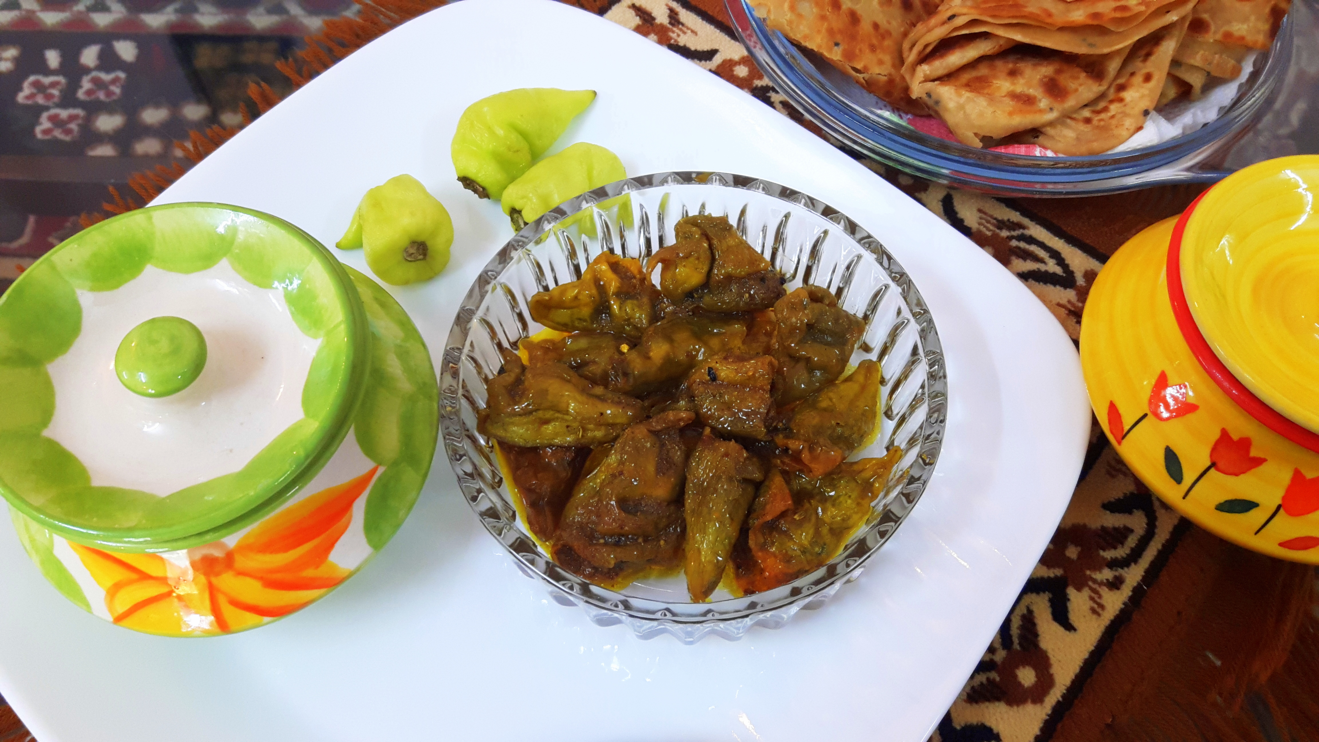 Stuff green chili pickle