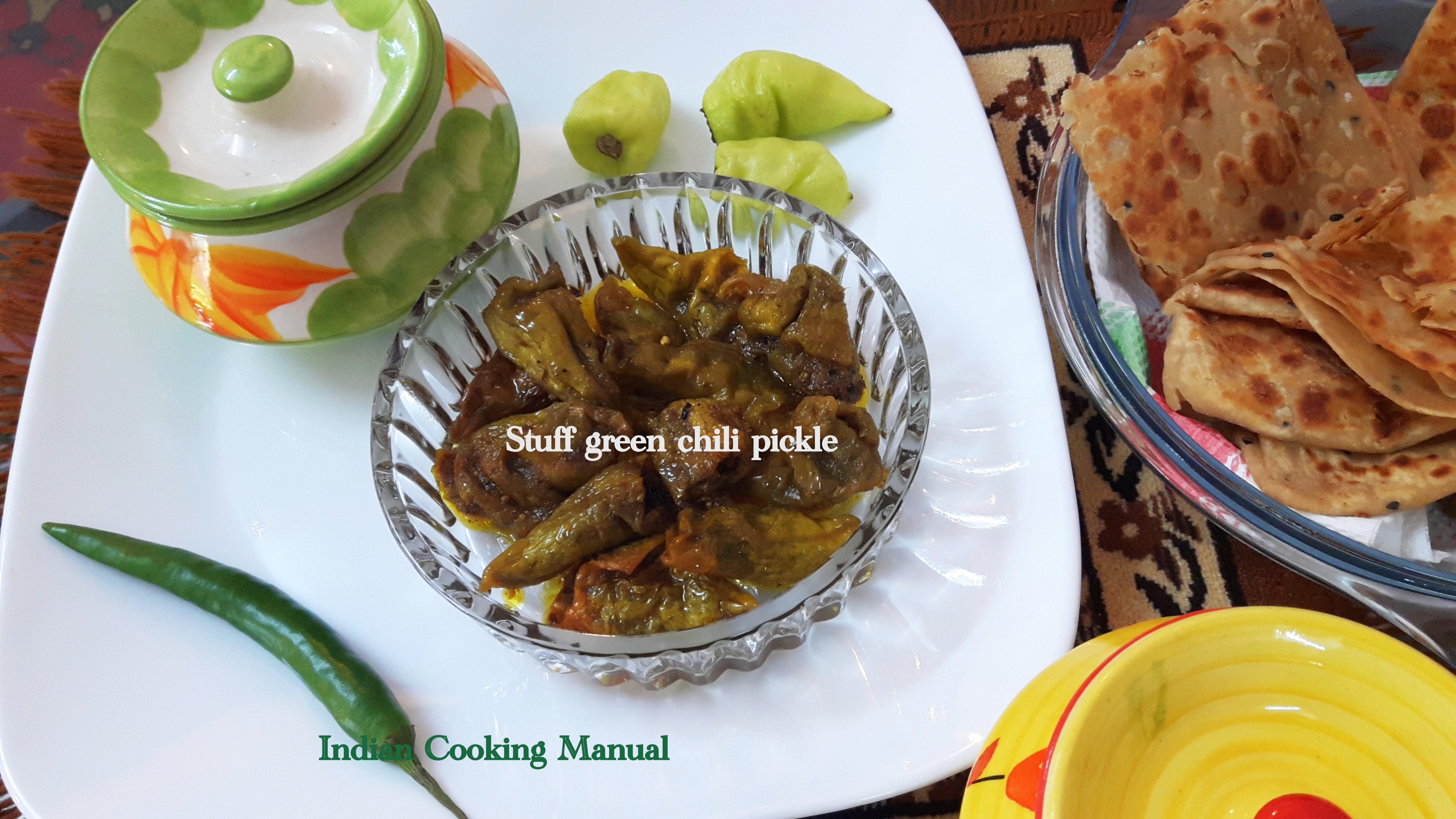 Stuff green chili pickle