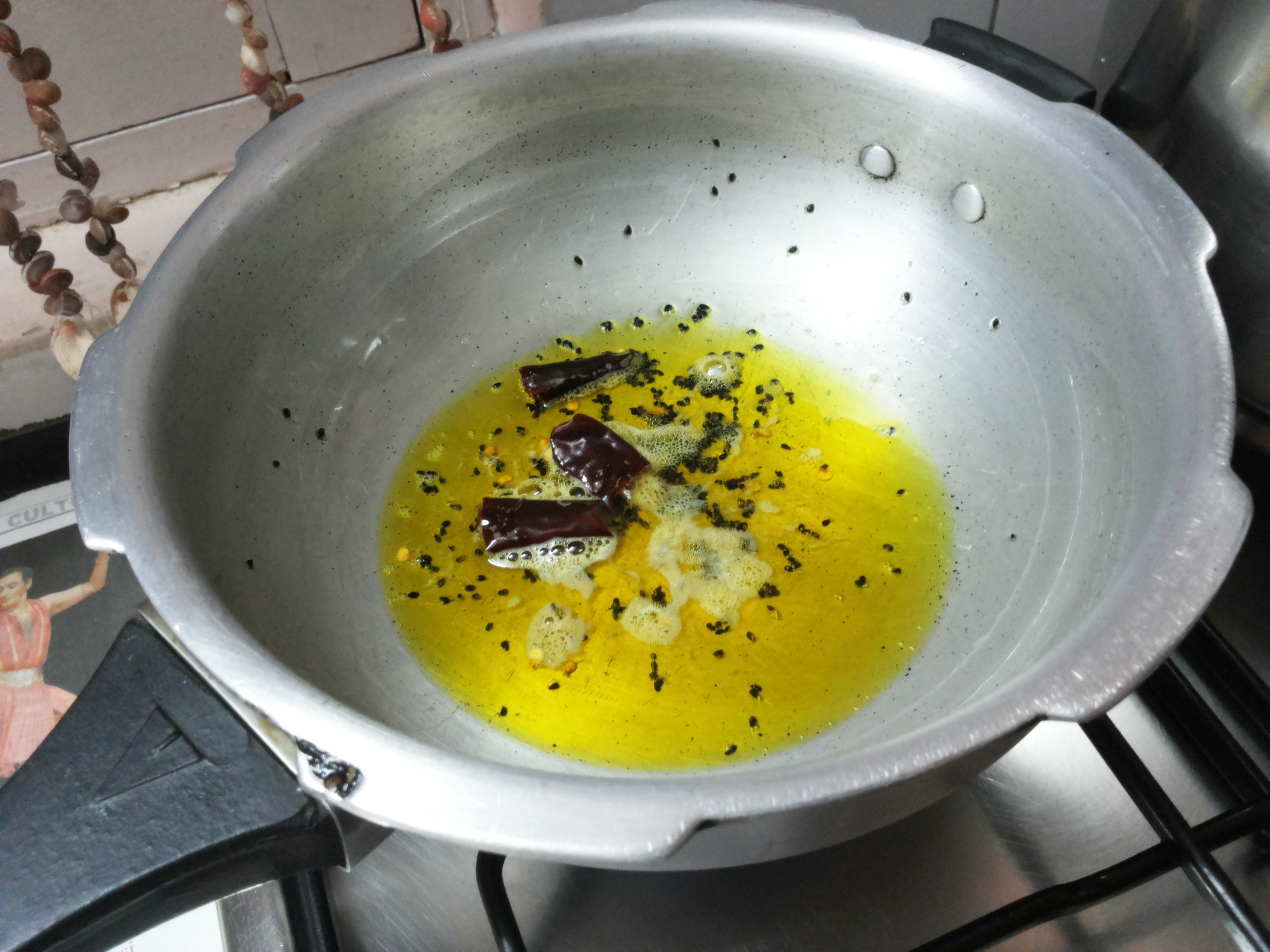 add Kalonji, red chili