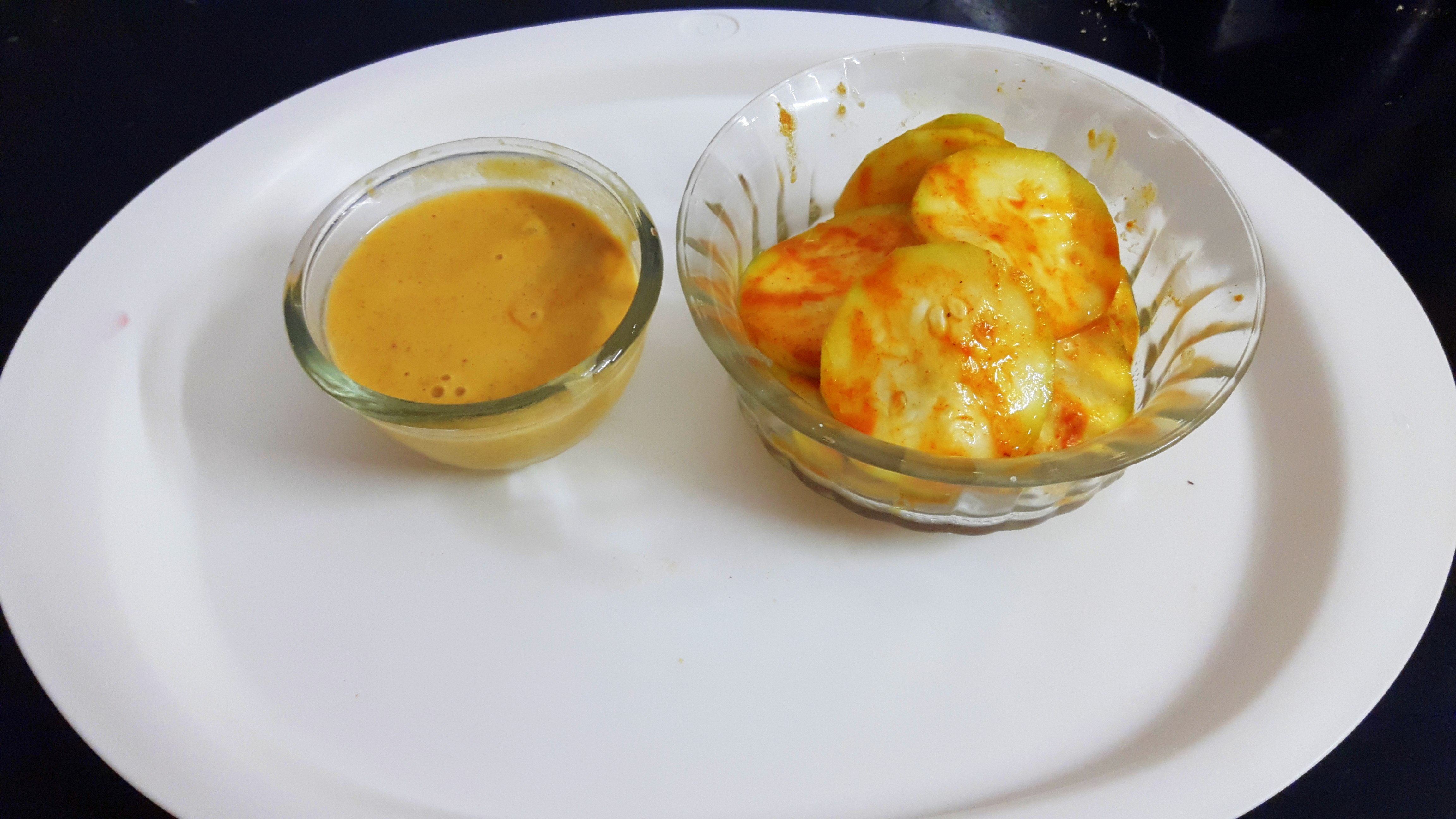marinate with ½ teaspoon of salt and turmeric powder