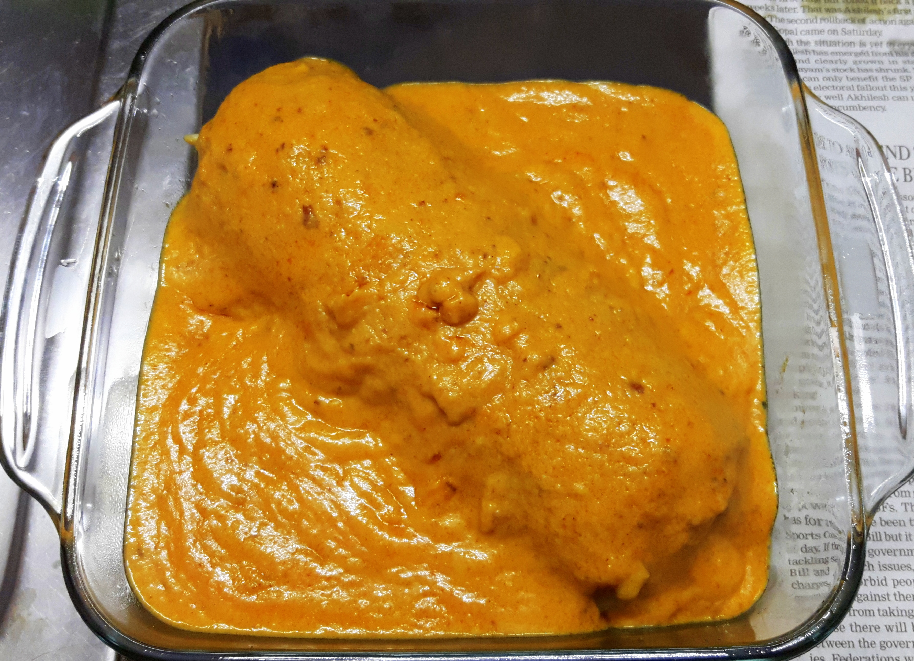 Arrange the stuffed bottle gourd; Transfer the gravy on the stuffed bottle gourd
