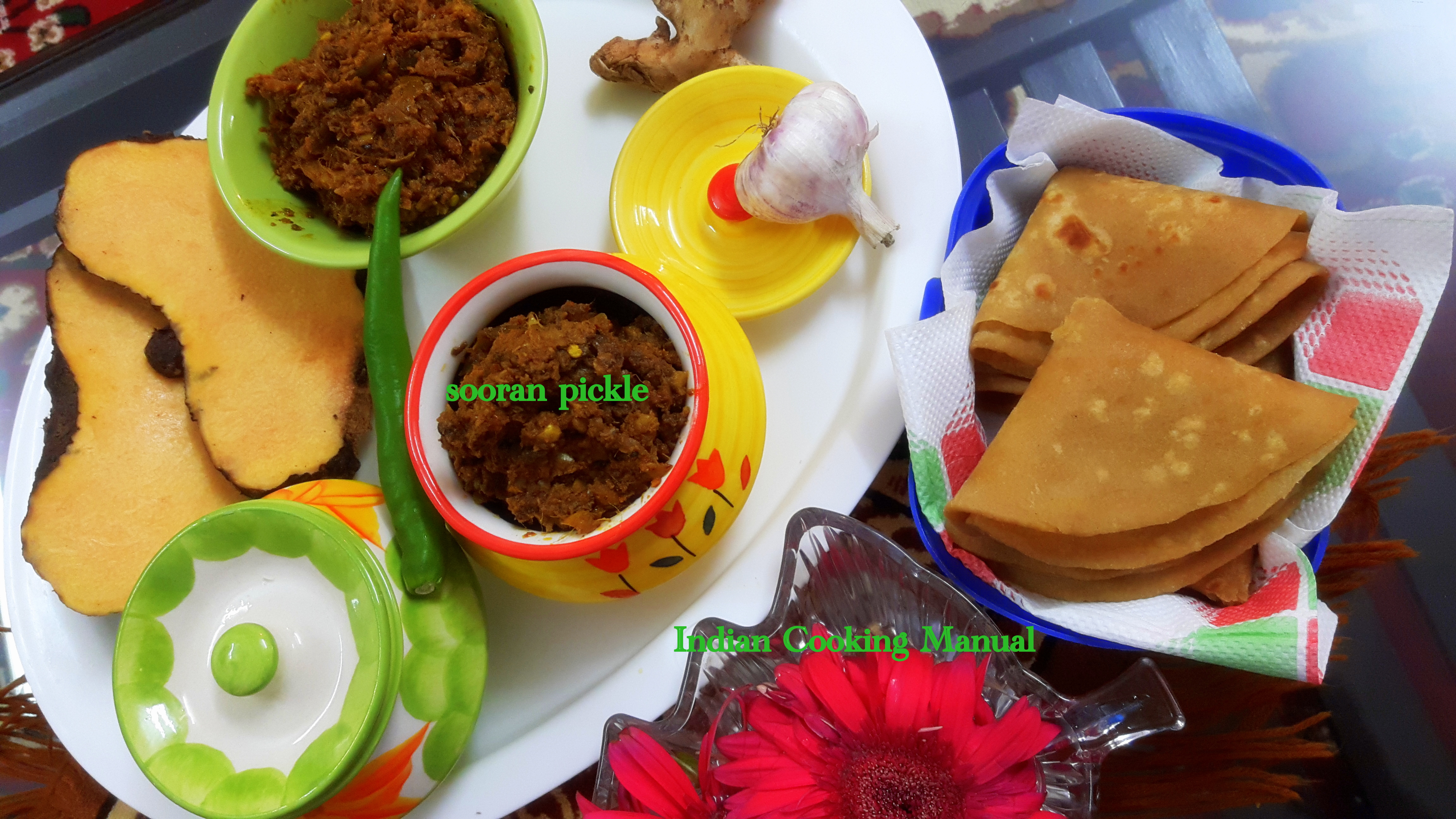 Suran (elephant yam) pickle