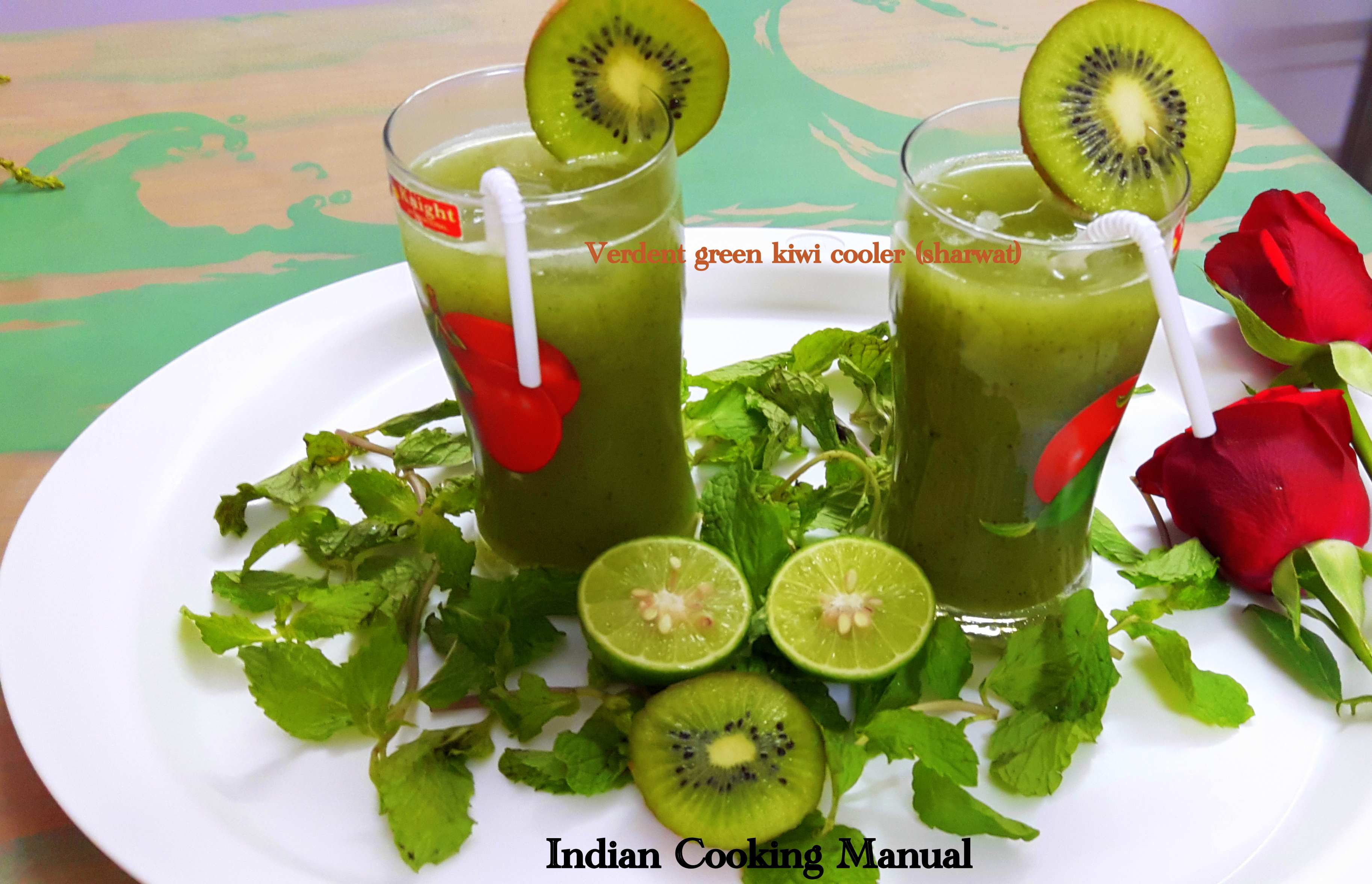 Verdant green kiwi cooler
