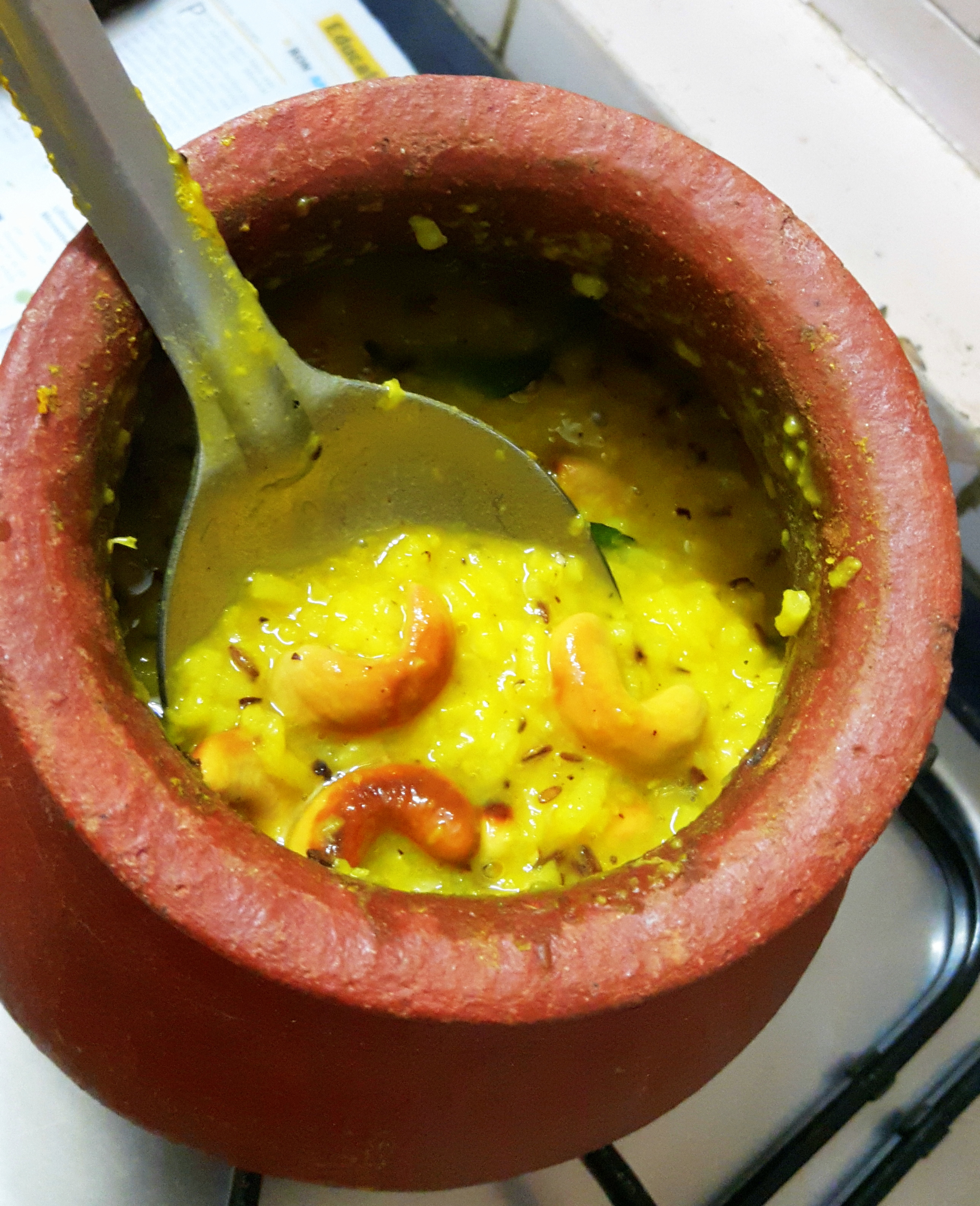 Salted pongal (south Indian recipe) is ready