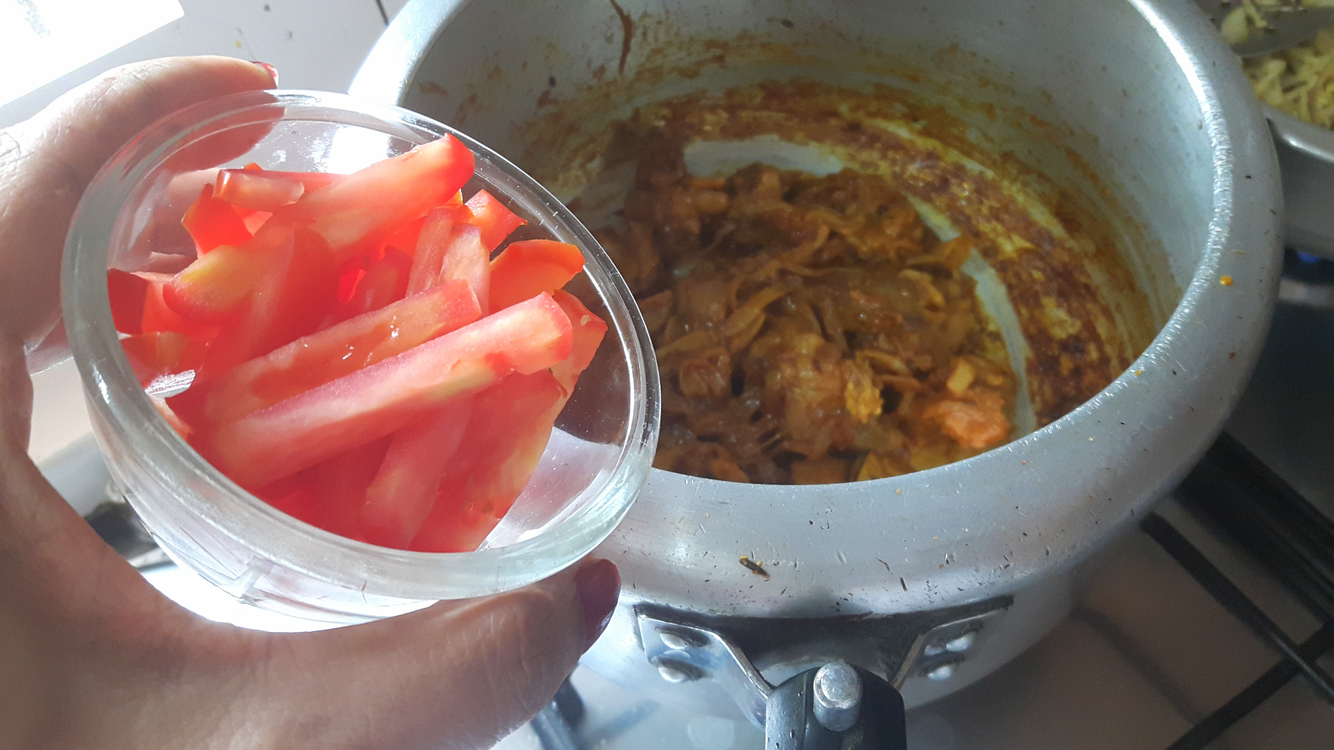 add chopped tomato