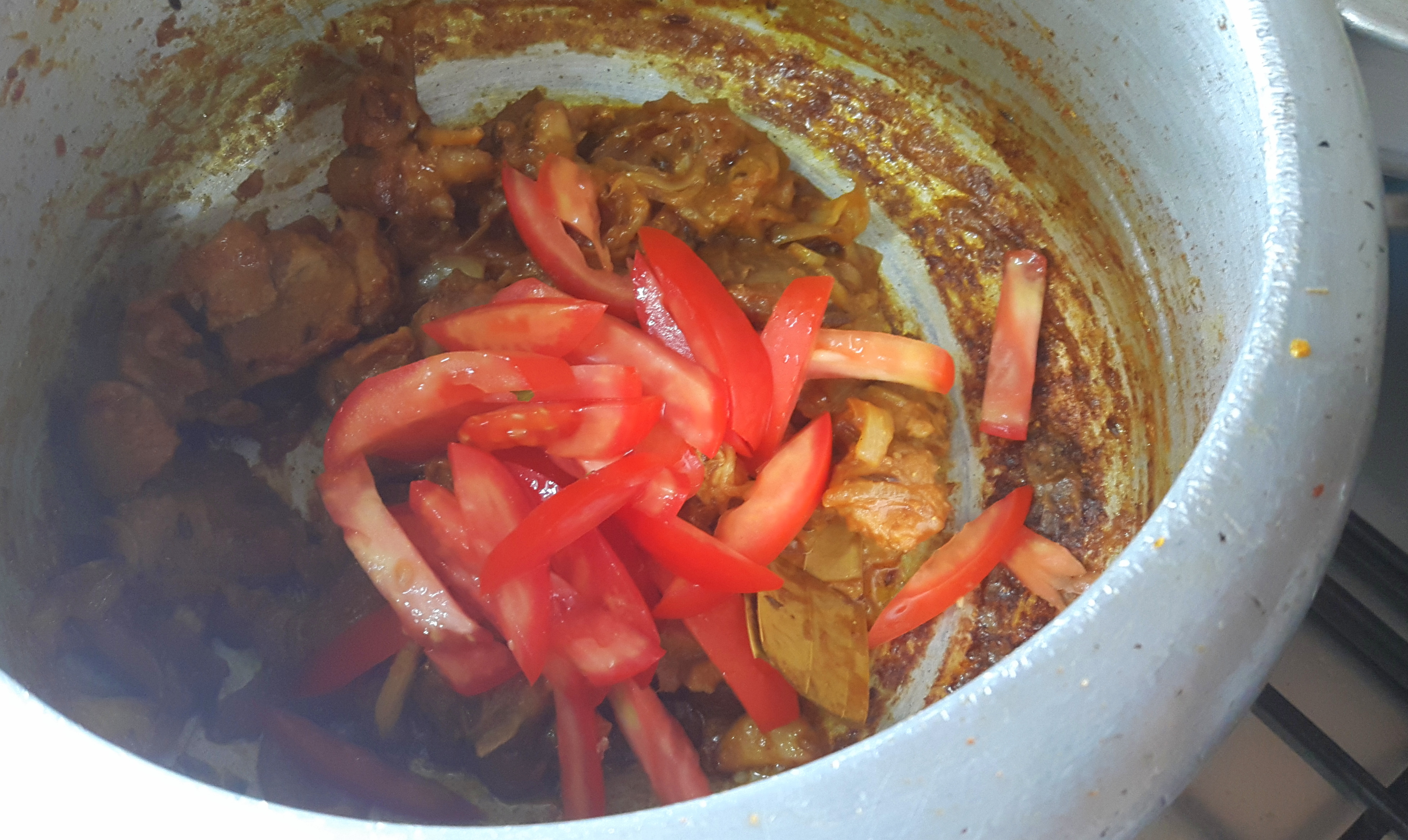 add chopped tomato