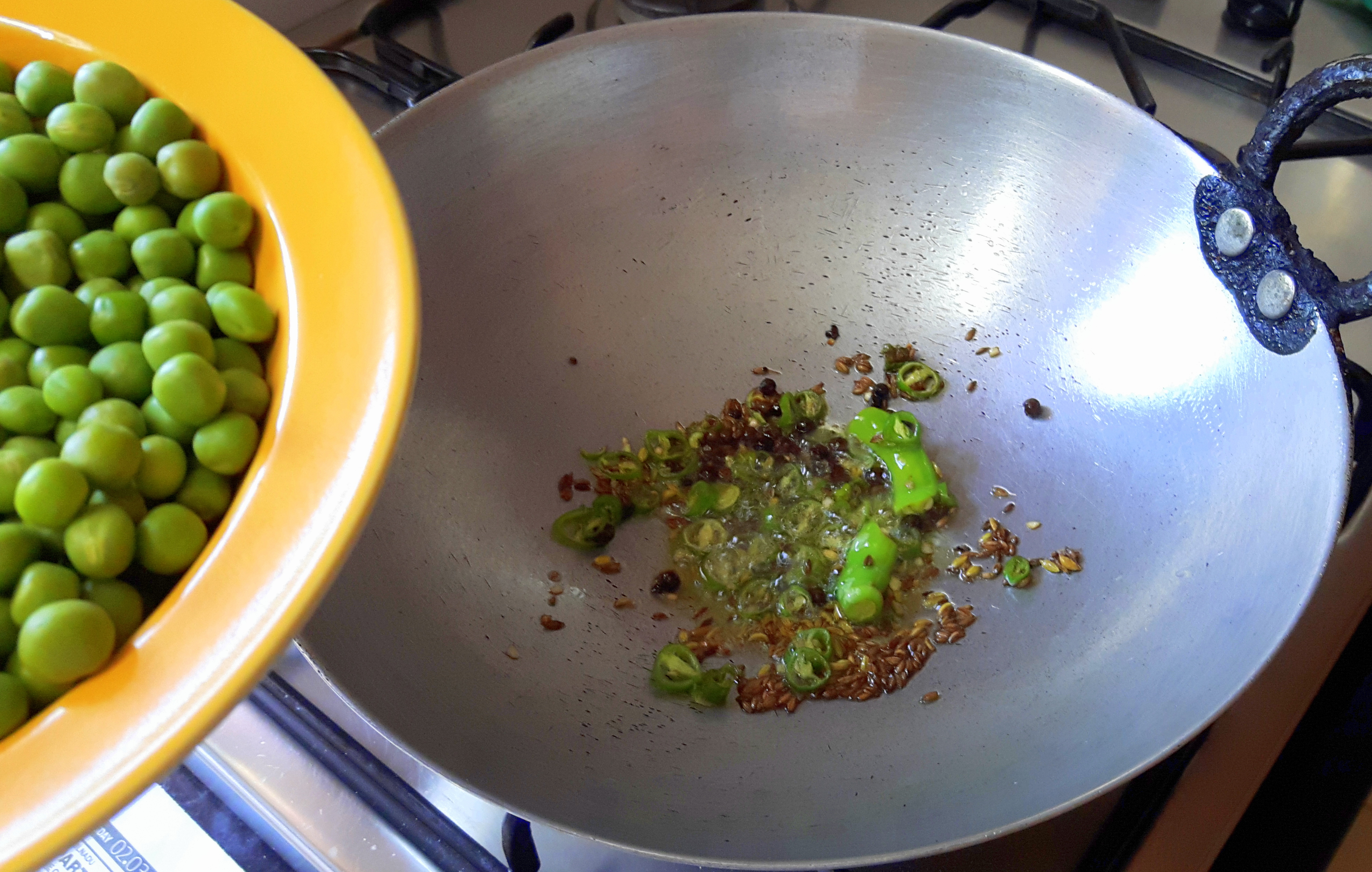 add peas
