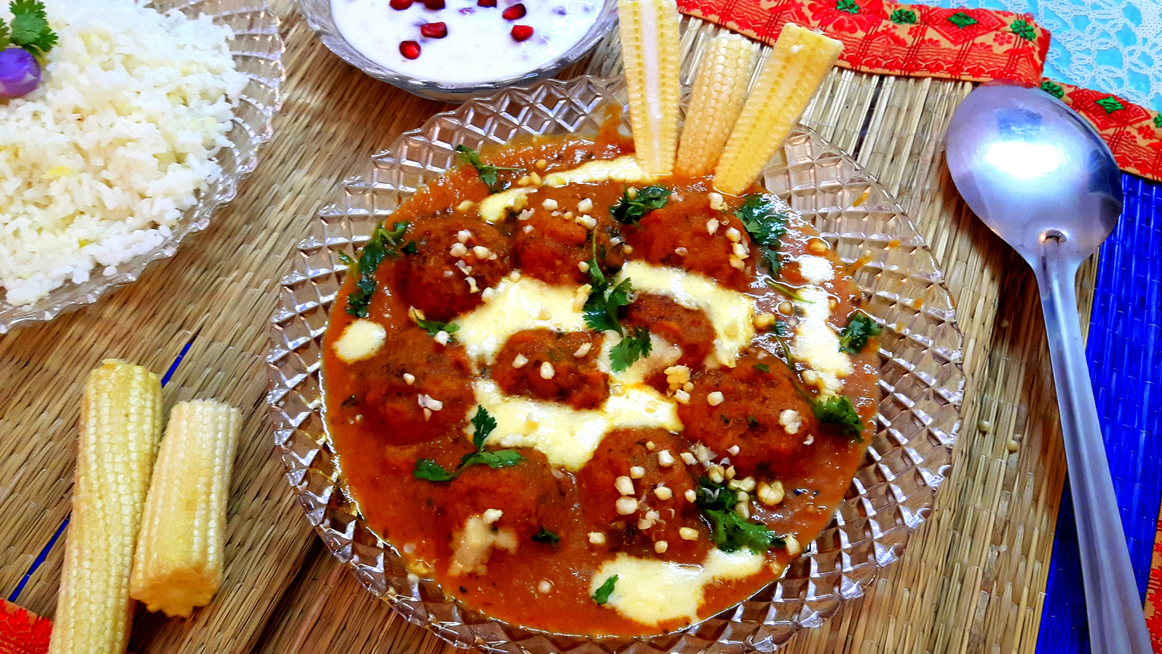 Baby corn kofta curry
