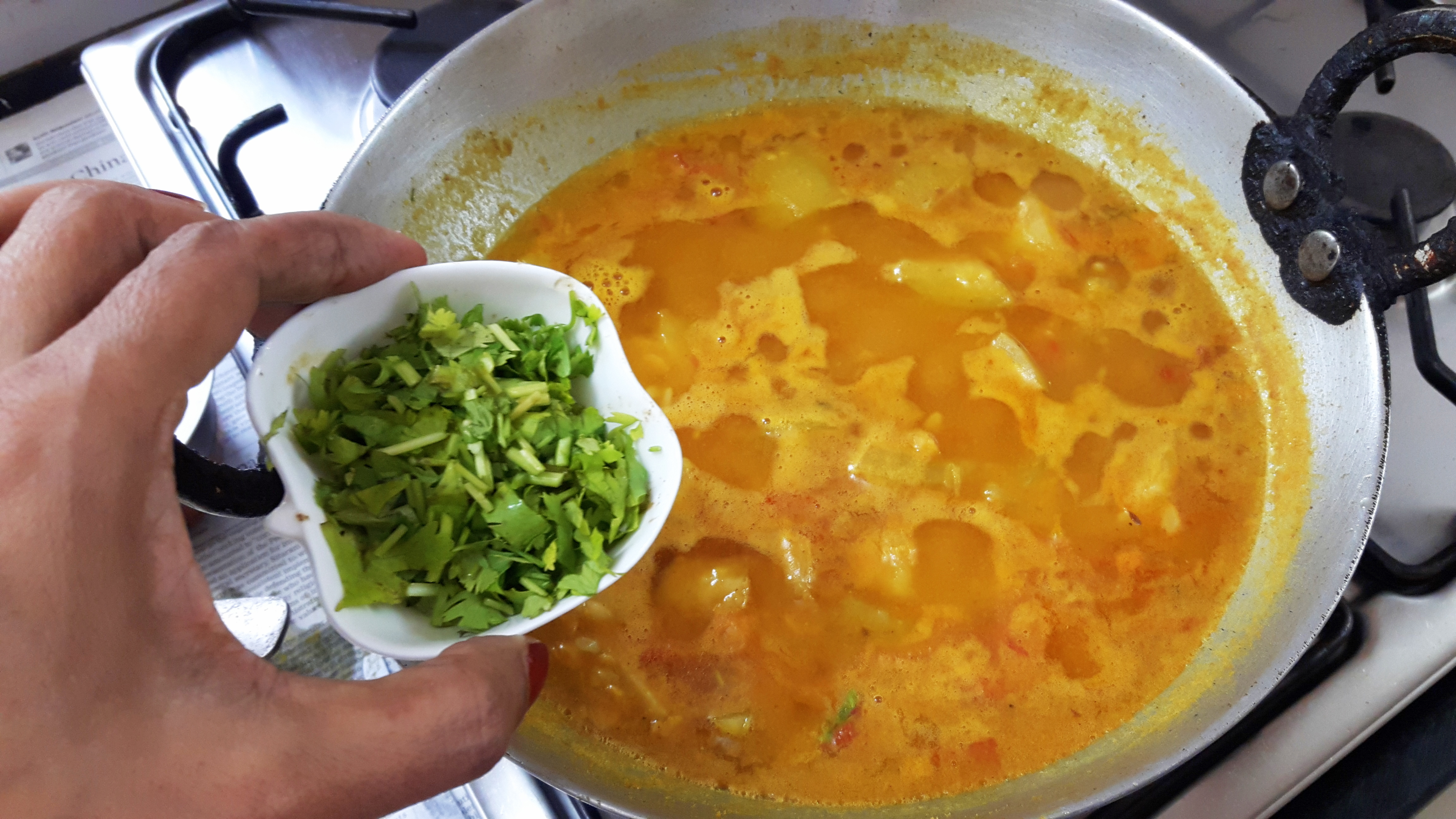 Add coriander leaves,